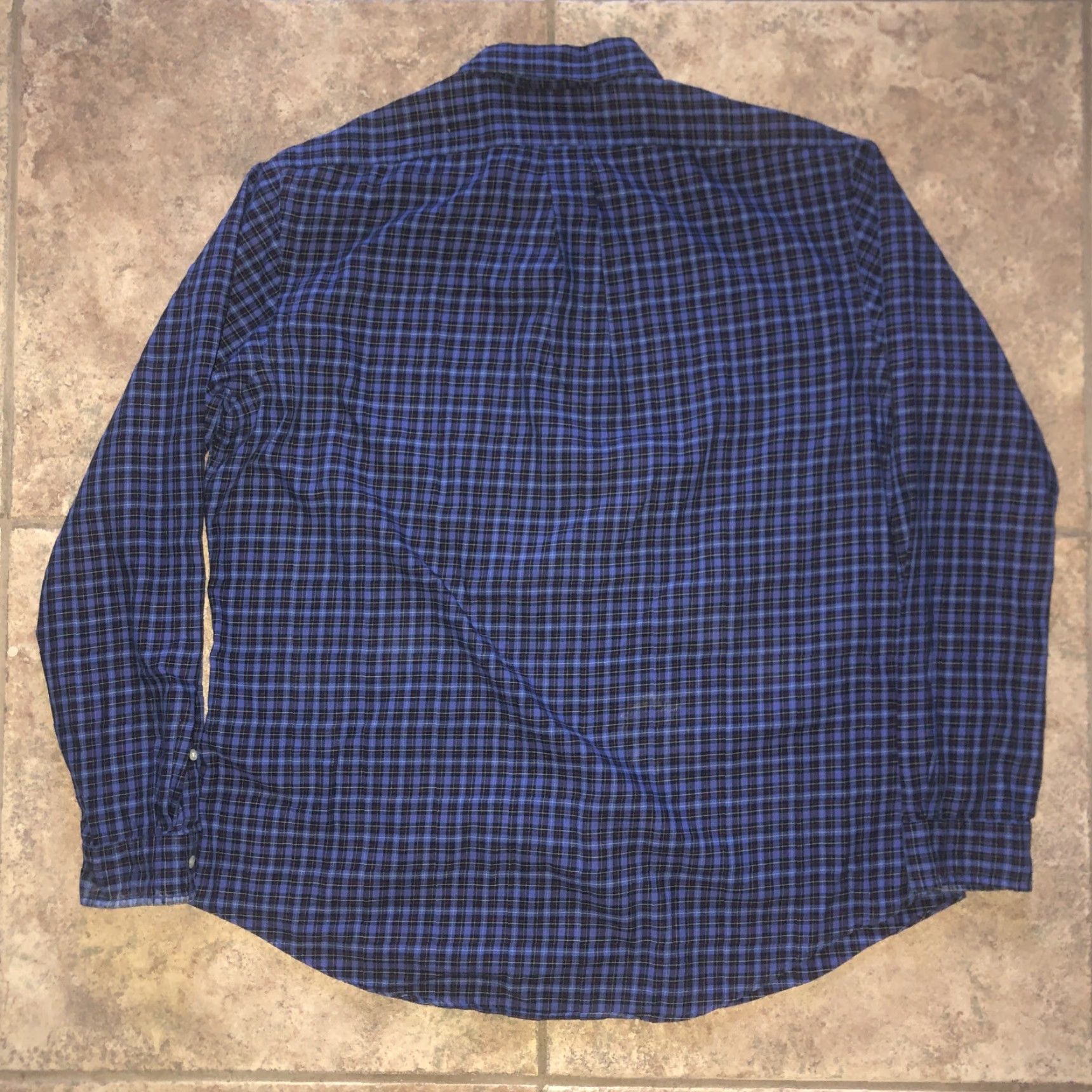Polo Ralph Lauren VINTAGE Polo Ralph Lauren Men's Long Sleeve Button Shirt XL Blue Plaid Custom Fit 90s Size US XL / EU 56 / 4 - 4 Thumbnail
