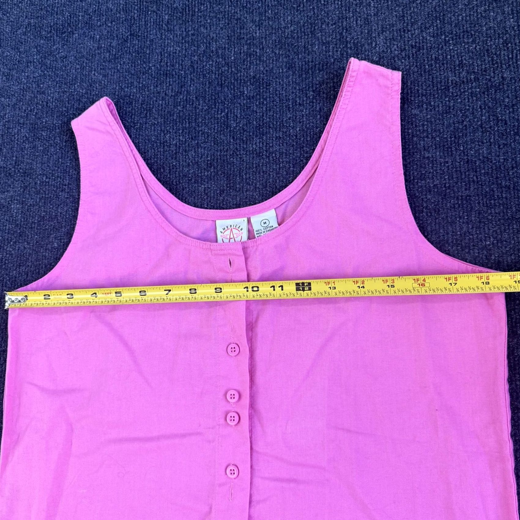 Vintage VINTAGE American Weekend Tank Womens M Pink Button Front Scoop Neck Shirt Size M / US 6-8 / IT 42-44 - 5 Thumbnail