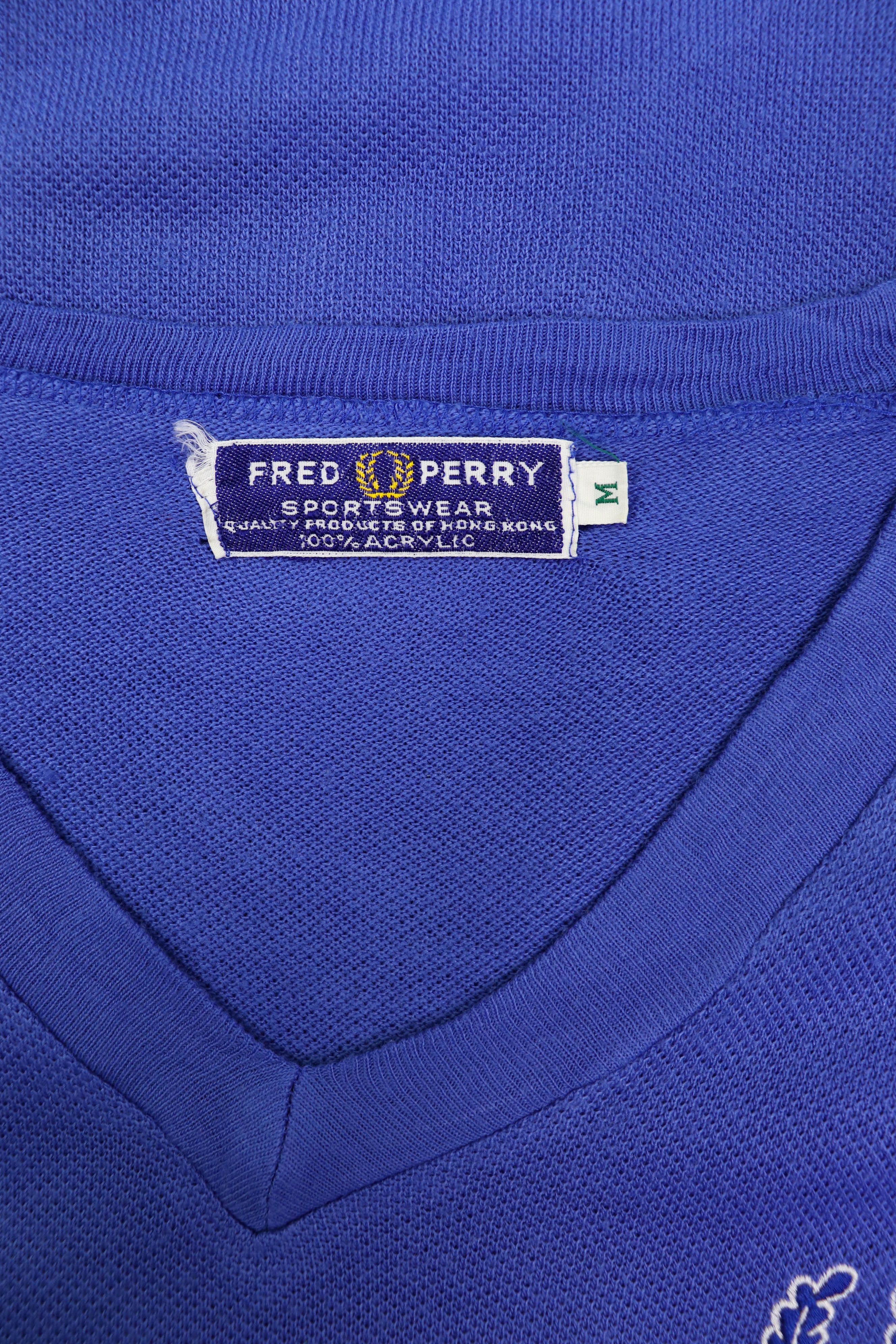 Fred Perry Fred Perry Sportswear Vintage 80s Acrylic V-neck Sweater Size US M / EU 48-50 / 2 - 9 Thumbnail