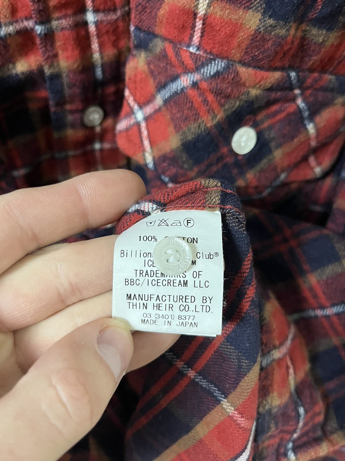 Icecream Icecream BBC Made in Japan Flannel Buttons Up Shirt Size US XL / EU 56 / 4 - 6 Thumbnail