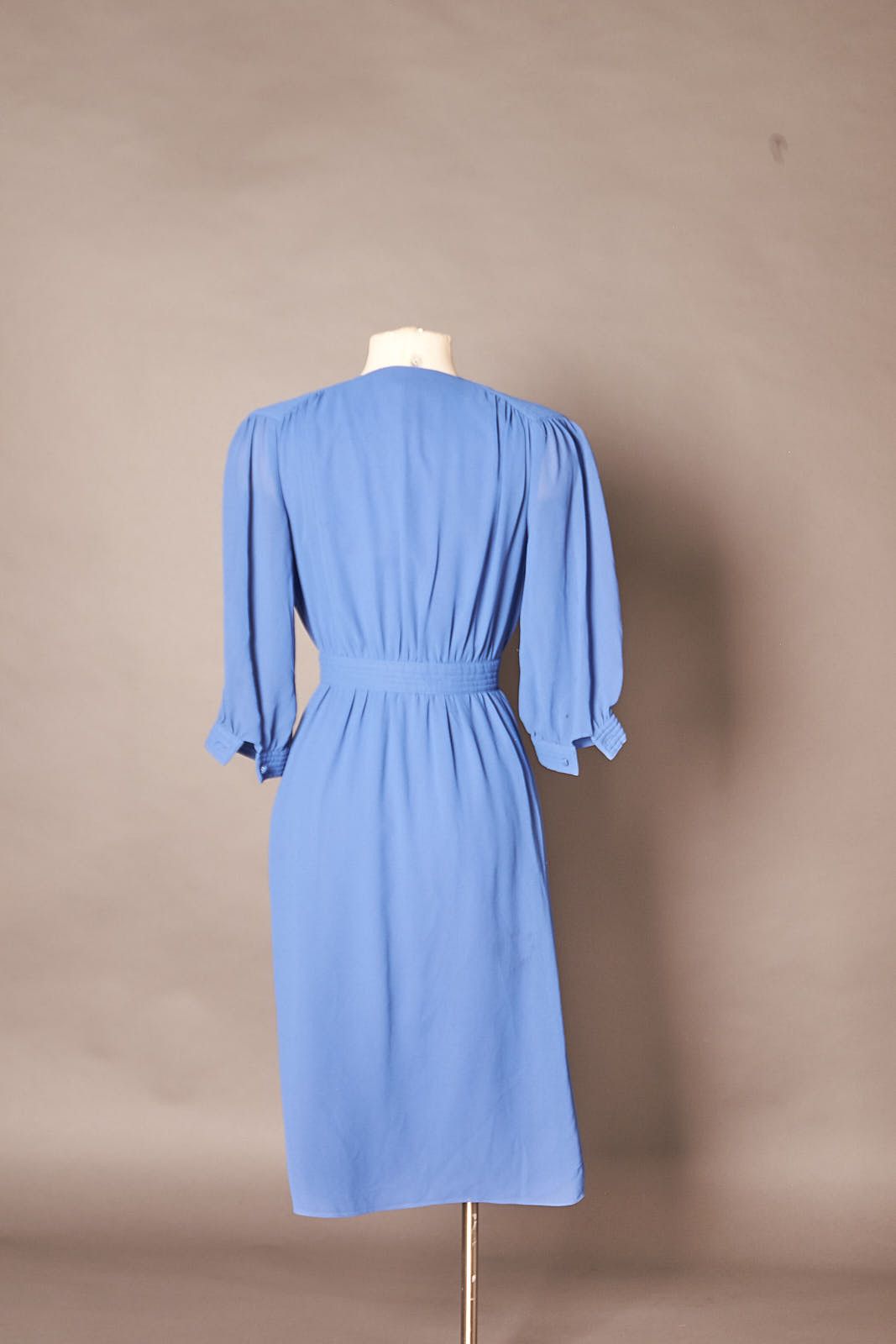 Pierre Cardin 1970s Pierre Cardin Blue Wrap Dress Size XS / US 0-2 / IT 36-38 - 3 Thumbnail