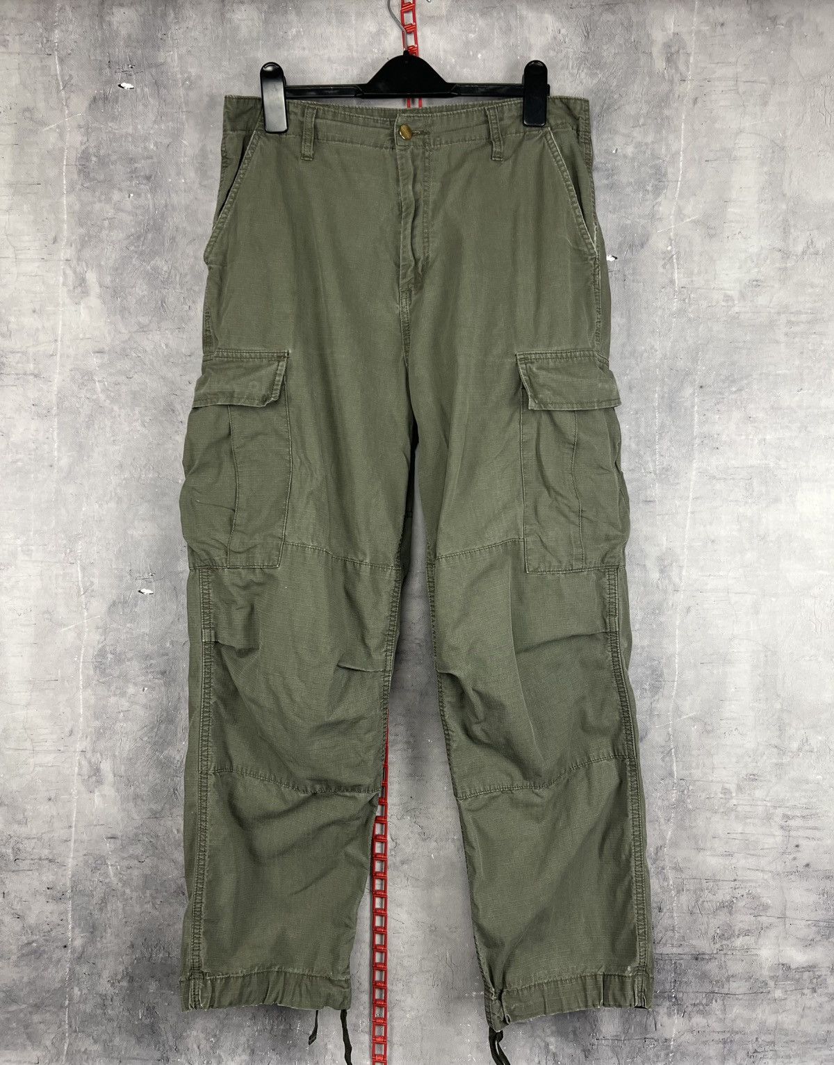 Carhartt Wip Vintage Y2K Carhartt WIP Military Cargo Pants Baggy Sz31x30 Size US 32 / EU 48 - 2 Thumbnail
