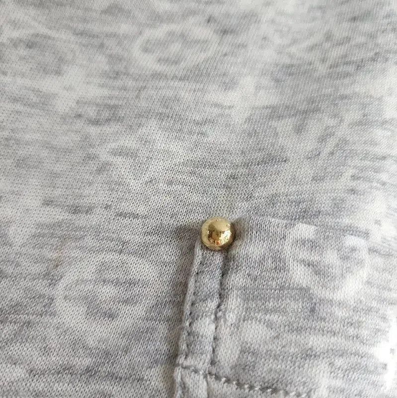 Louis Vuitton Louis Vuitton Gray Cotton Logo Short Sleeve Tee . Size L / US 10 / IT 46 - 3 Thumbnail