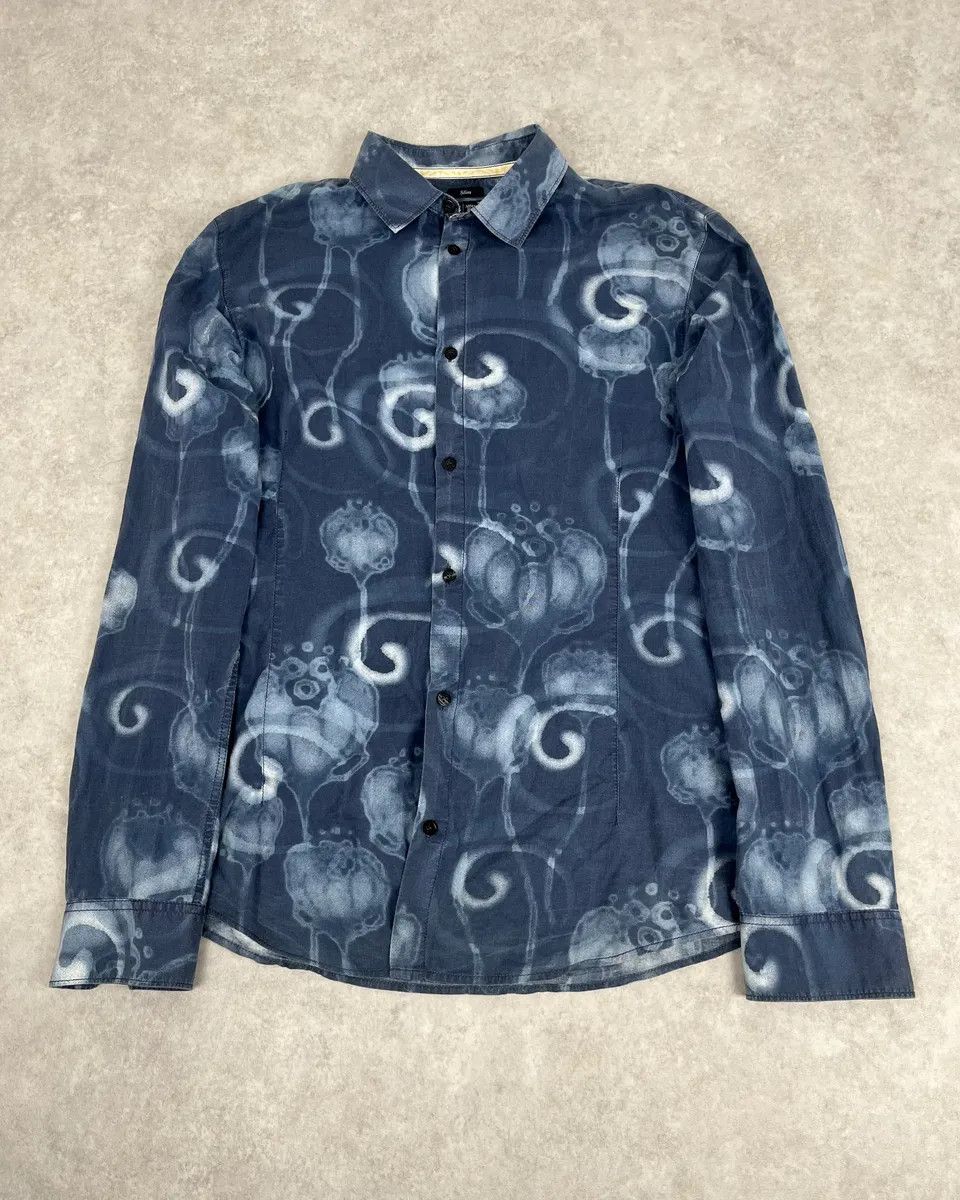 Armani 2000s Armani Blue Psycho Medusa Shirt Size US M / EU 48-50 / 2 - 3 Thumbnail