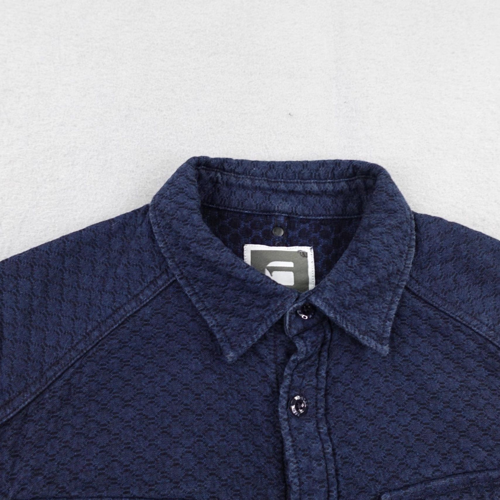 Vintage G-STAR RAW Shirt Mens M Blue Coban Textured Quilted Button-Up Geometric Outdoor Long Sleeve Pockets Mens Size US M / EU 48-50 / 2 - 2 Thumbnail