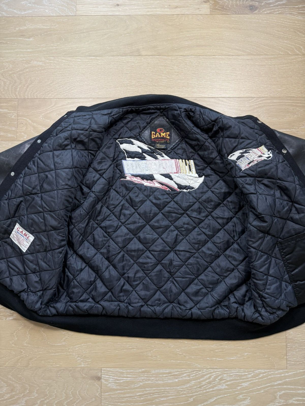 NASCAR Vintage NASCAR Racing Leather & Wool Varsity Jacket Size US L / EU 52-54 / 3 - 11 Thumbnail