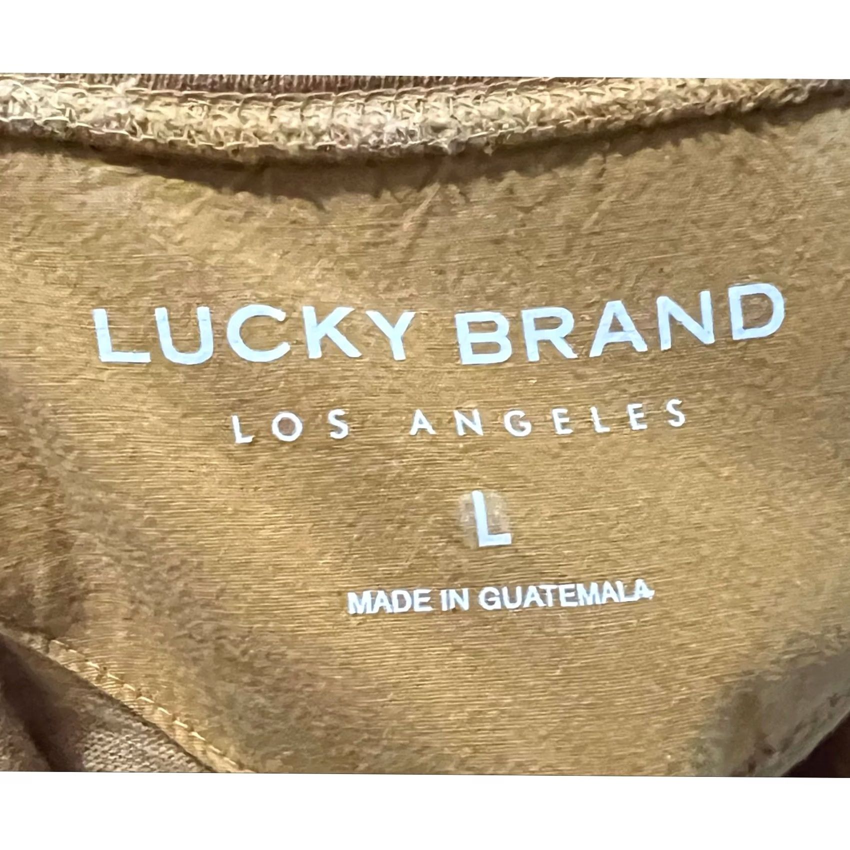 Lucky Brand Lucky Brand Henley Shirt Long Sleeve Tan 100% Cotton Size L Men Size US L / EU 52-54 / 3 - 4 Thumbnail