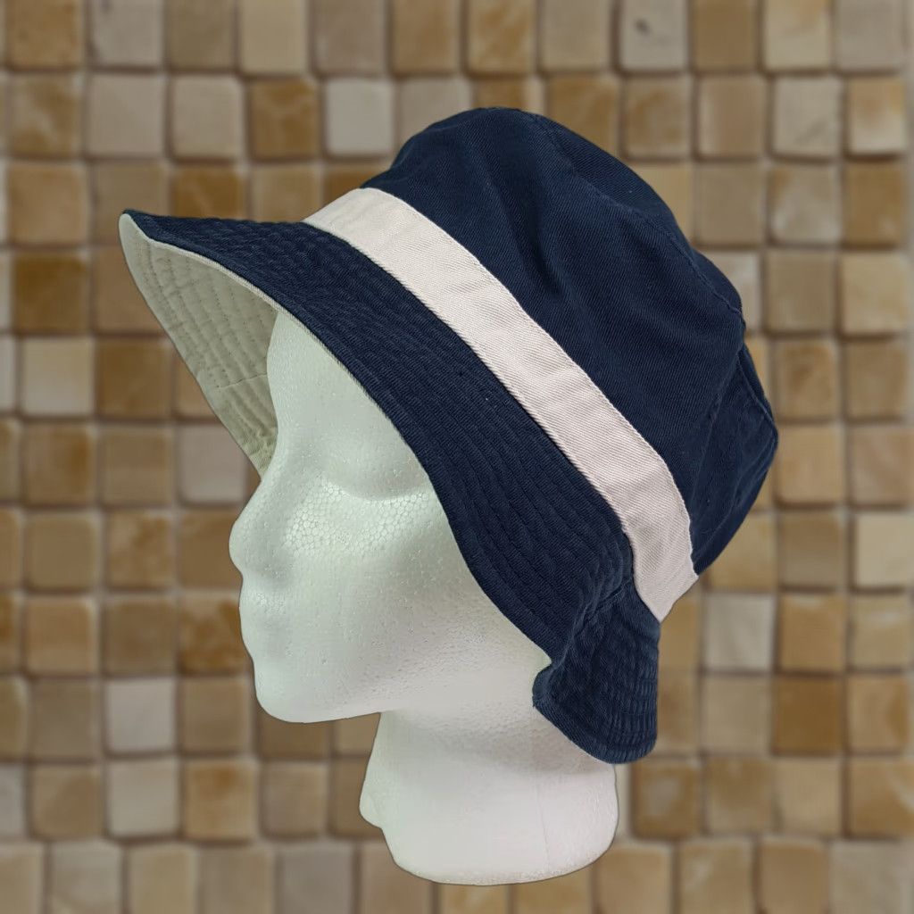 Vintage VINTAGE Town Talk Blue Twill Bucket Hat One Size Men Casual Outdoor Golf Sports 90s Militaria Hat Size ONE SIZE - 1 Thumbnail