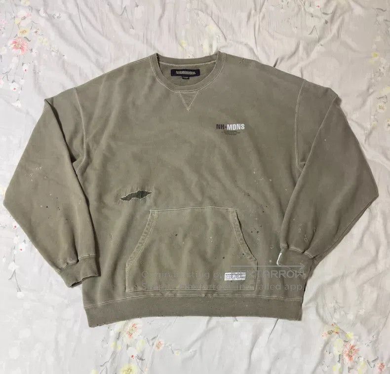 Neighborhood Neighborhood Washed Distressed Crewneck T-Shirt Size US XXL / EU 58 / 5 - 1 Thumbnail