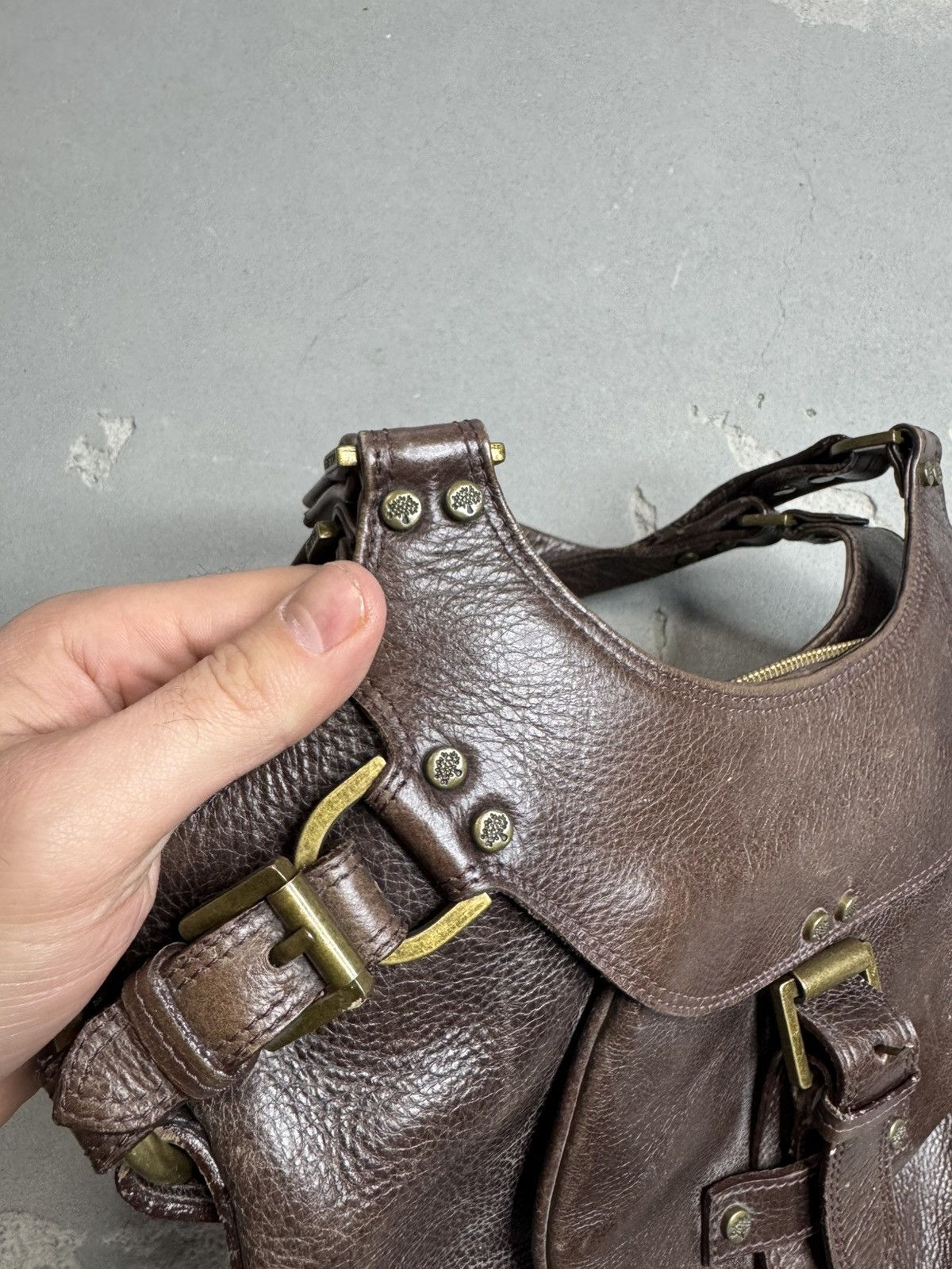 Leather Vintage Mulberry Bag Leather Made in England Size ONE SIZE - 4 Thumbnail
