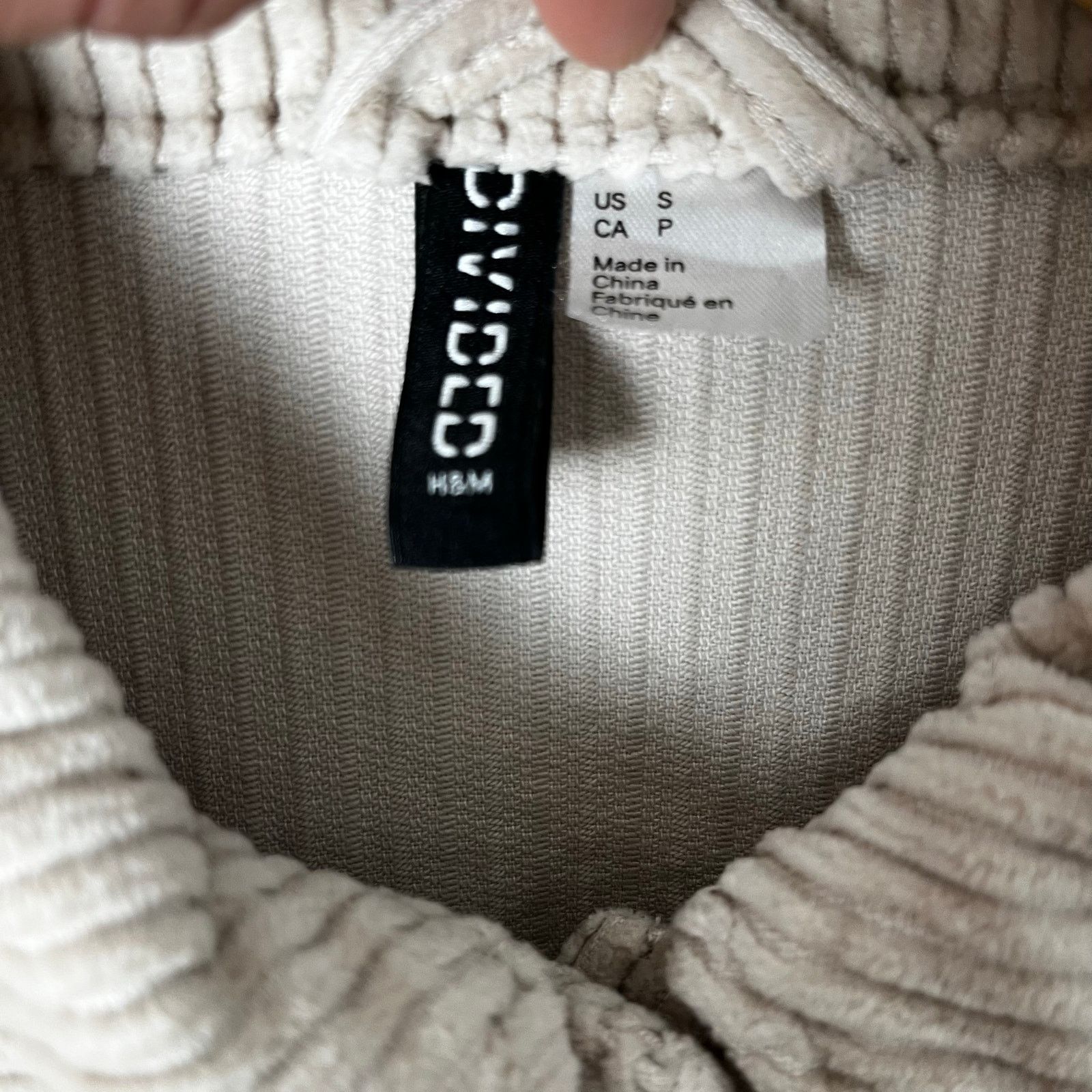 Divided Divided Cream Corduroy Shirt Jacket Size US S / EU 44-46 / 1 - 3 Thumbnail