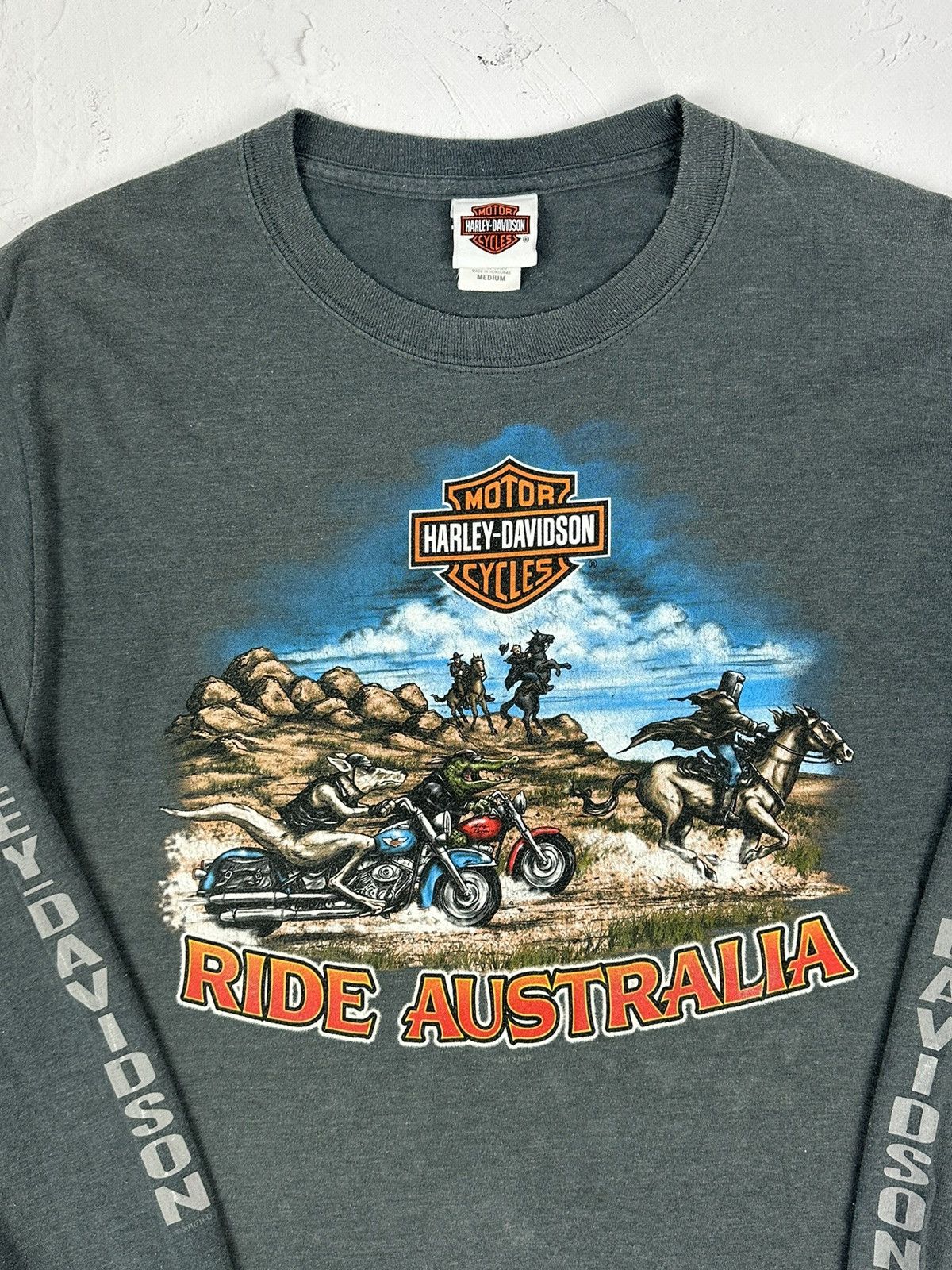 Harley Davidson × Vintage Vintage Harley-Davidson Rare 2010 Big Logo Long Sleeve Size US M / EU 48-50 / 2 - 4 Thumbnail
