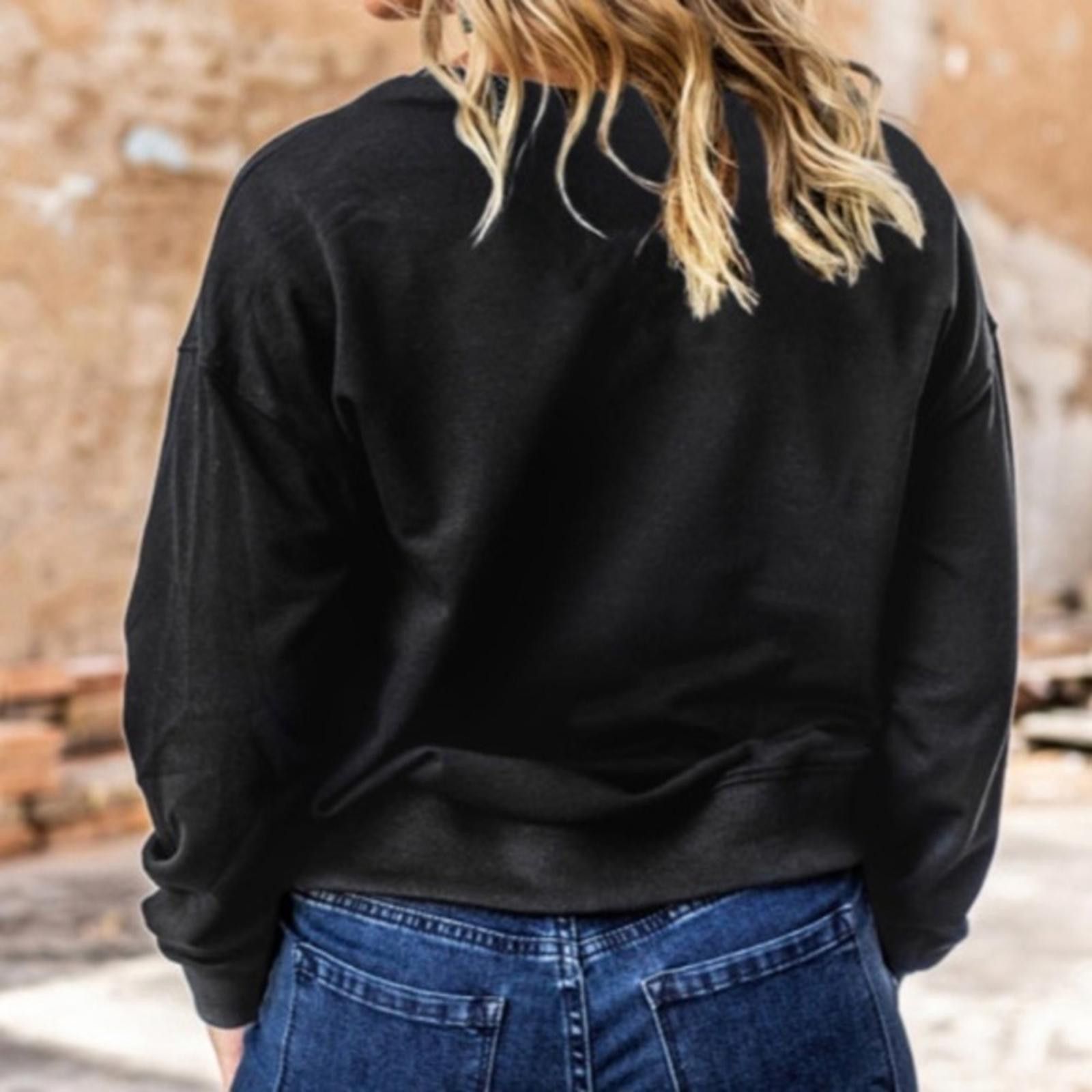Designer Cowboy Crewneck Wester Style Sweatshirt NWT Size L / US 10 / IT 46 - 2 Thumbnail