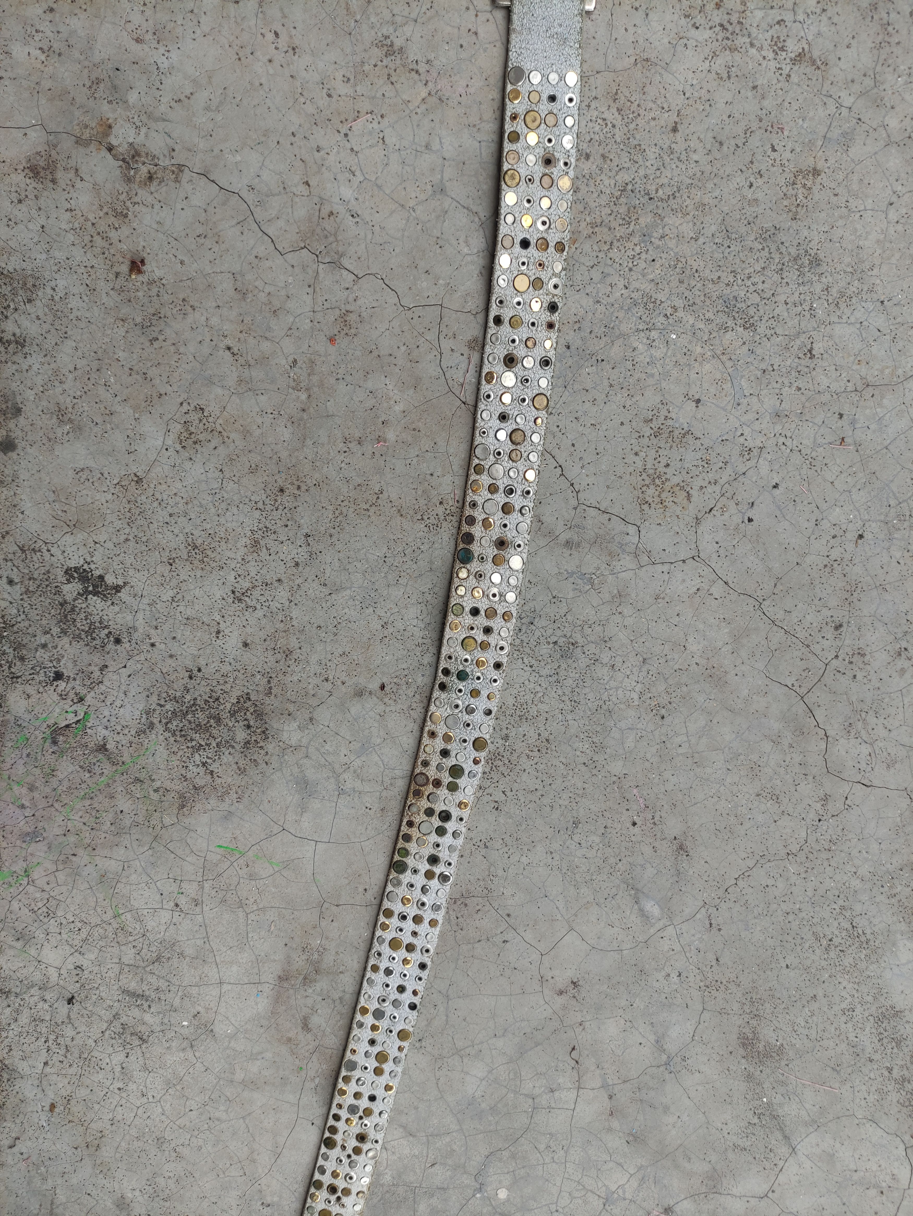 Leather VINTAGE STUDDED LEATHER BELT UNBRAND Size 34 - 3 Thumbnail