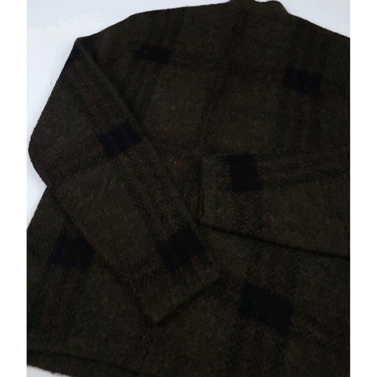 Vintage VINTAGE Robert Bruce Mohair Blend Pattern Knit Cardigan Sweater Men S Green 60s Shaggy Retro Size US S / EU 44-46 / 1 - 6 Thumbnail