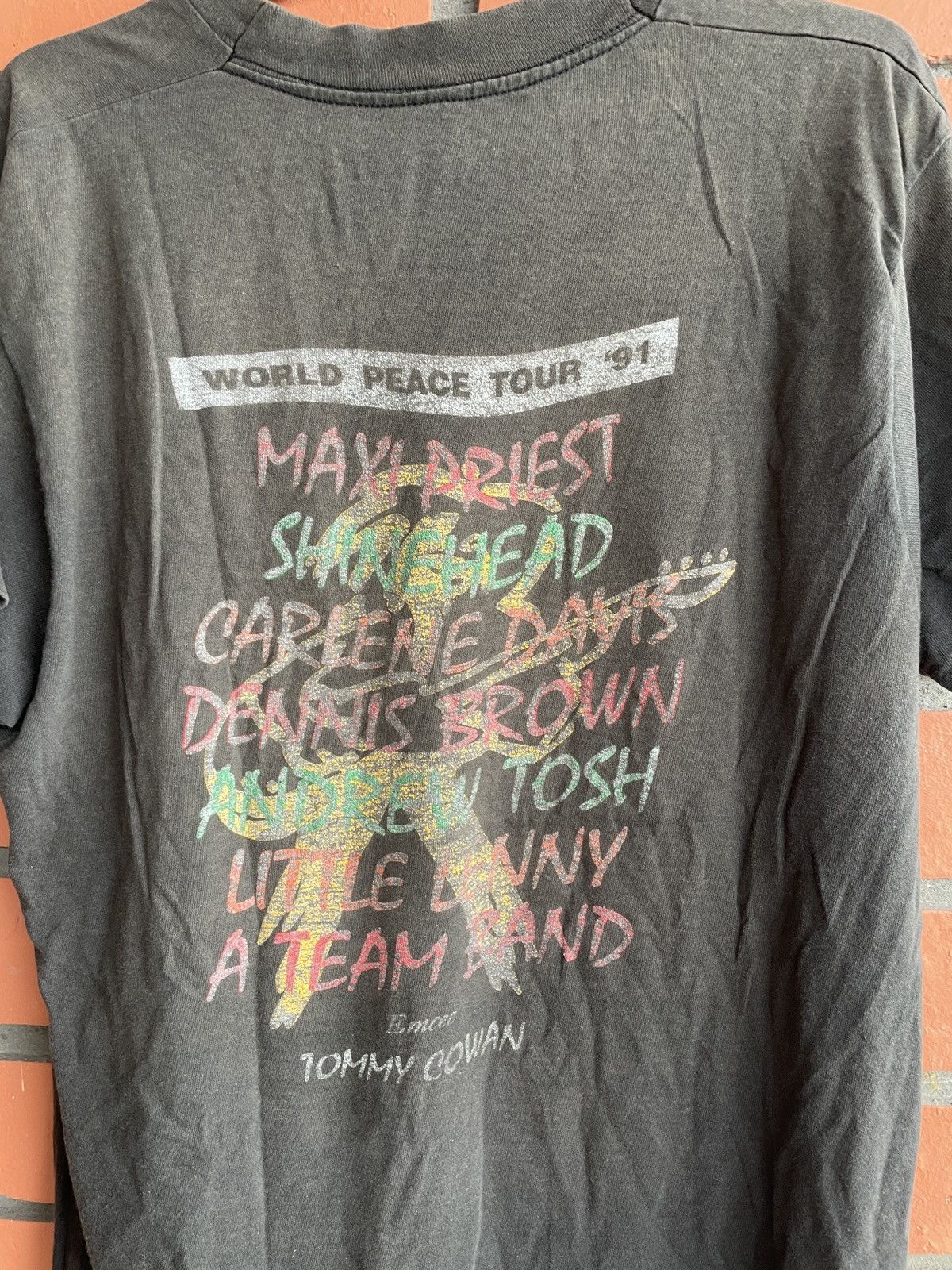 Band Tees Vintage Reggae Sunsplash World Peace 1991 Bob Marley faded Size US L / EU 52-54 / 3 - 6 Thumbnail