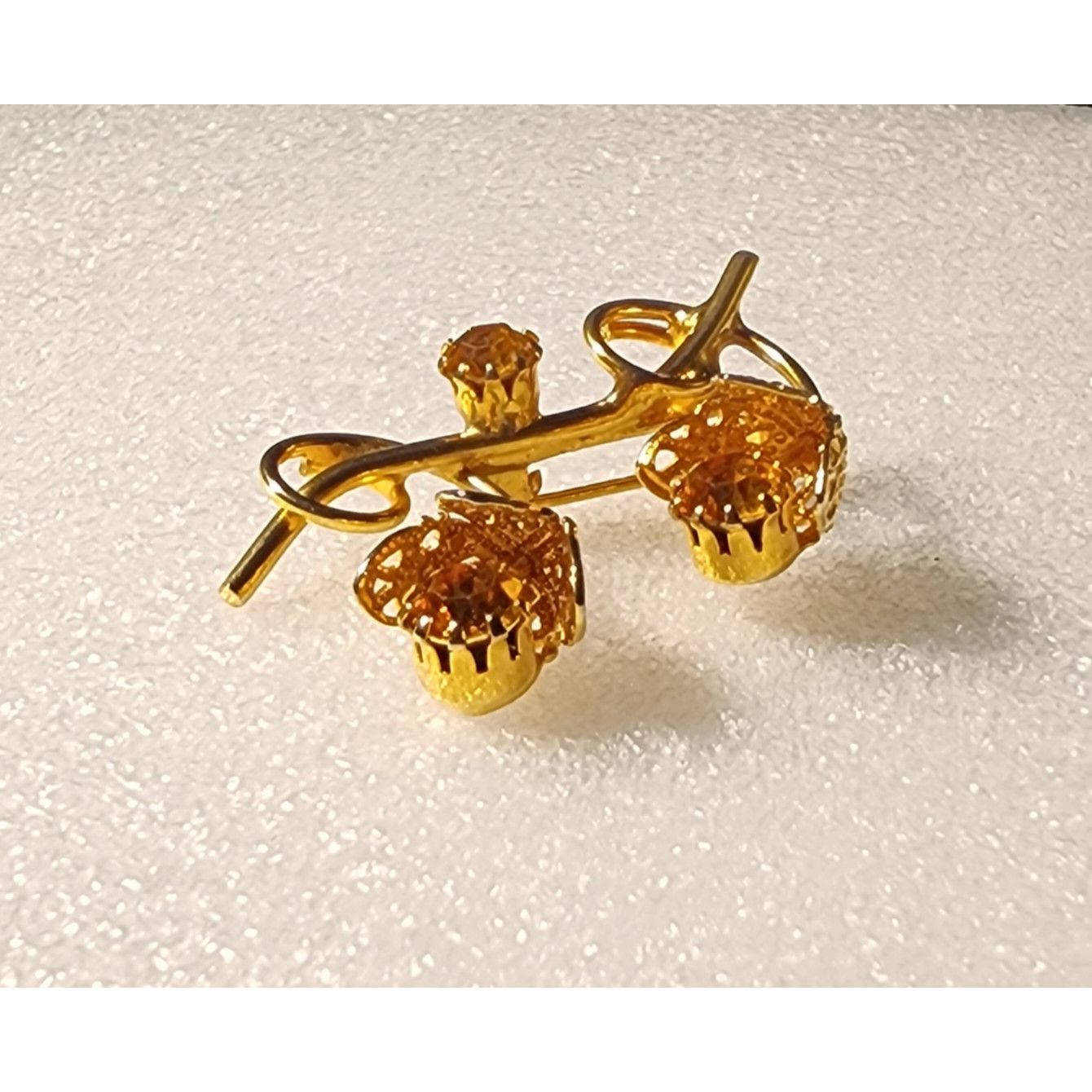 Other Vintage rhinestones tulip brooch pin Size ONE SIZE - 3 Thumbnail
