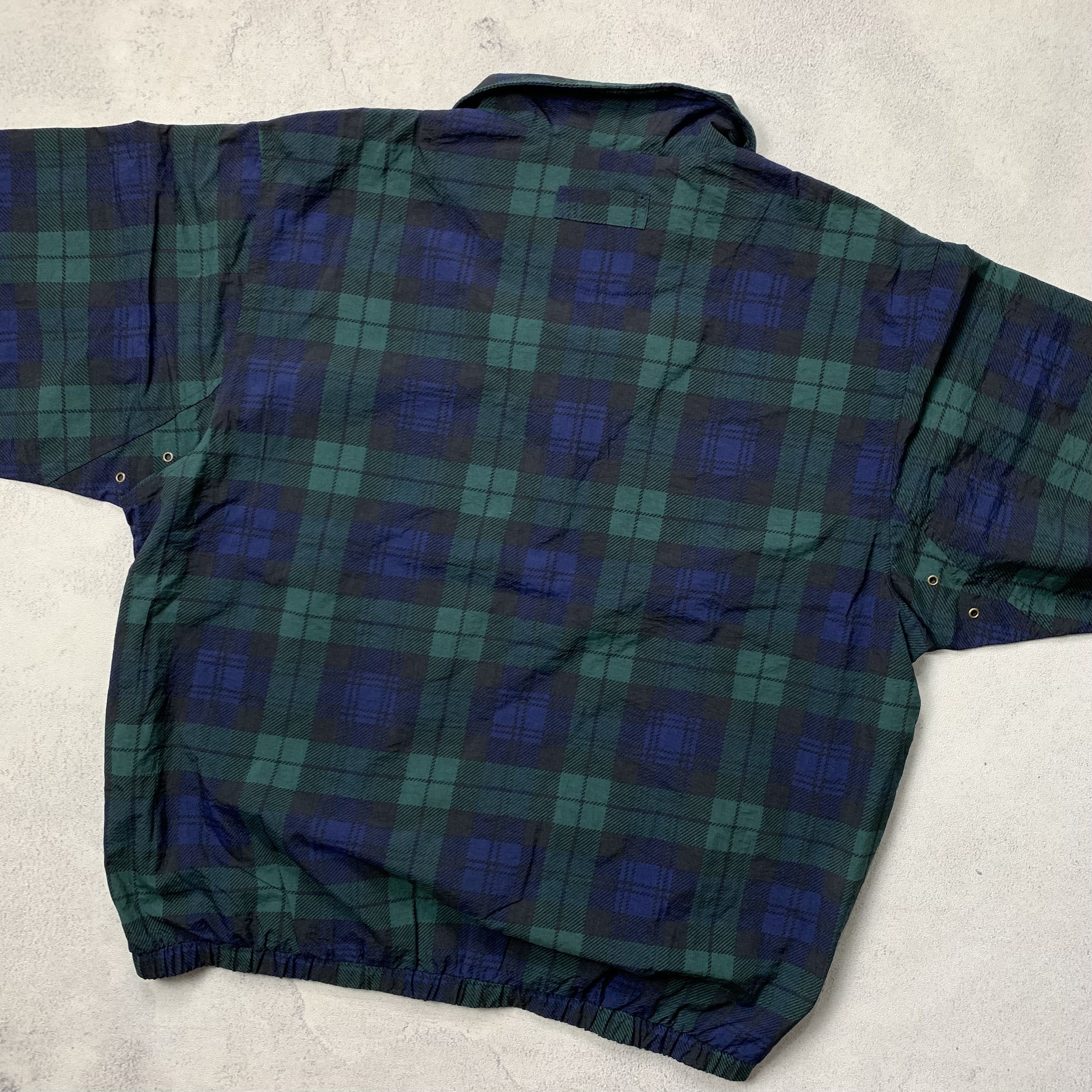 Vintage Chaps Ralph Lauren Plaid Tartan Halfzip Jacket