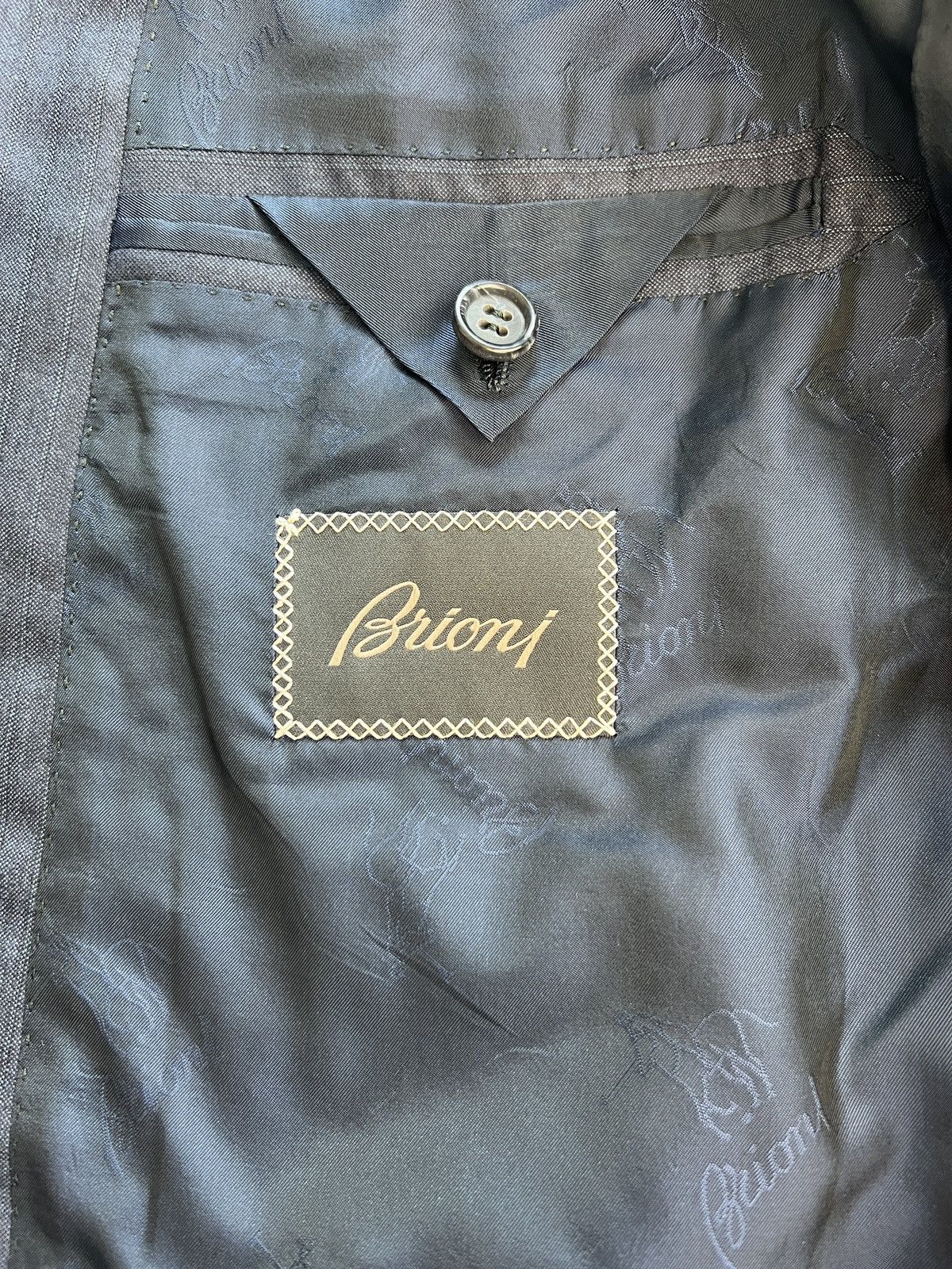Brioni Brioni NM COLOSSE Suit –Navy Tonal Pinstripe – Wool & Silk Size 42R - 3 Thumbnail