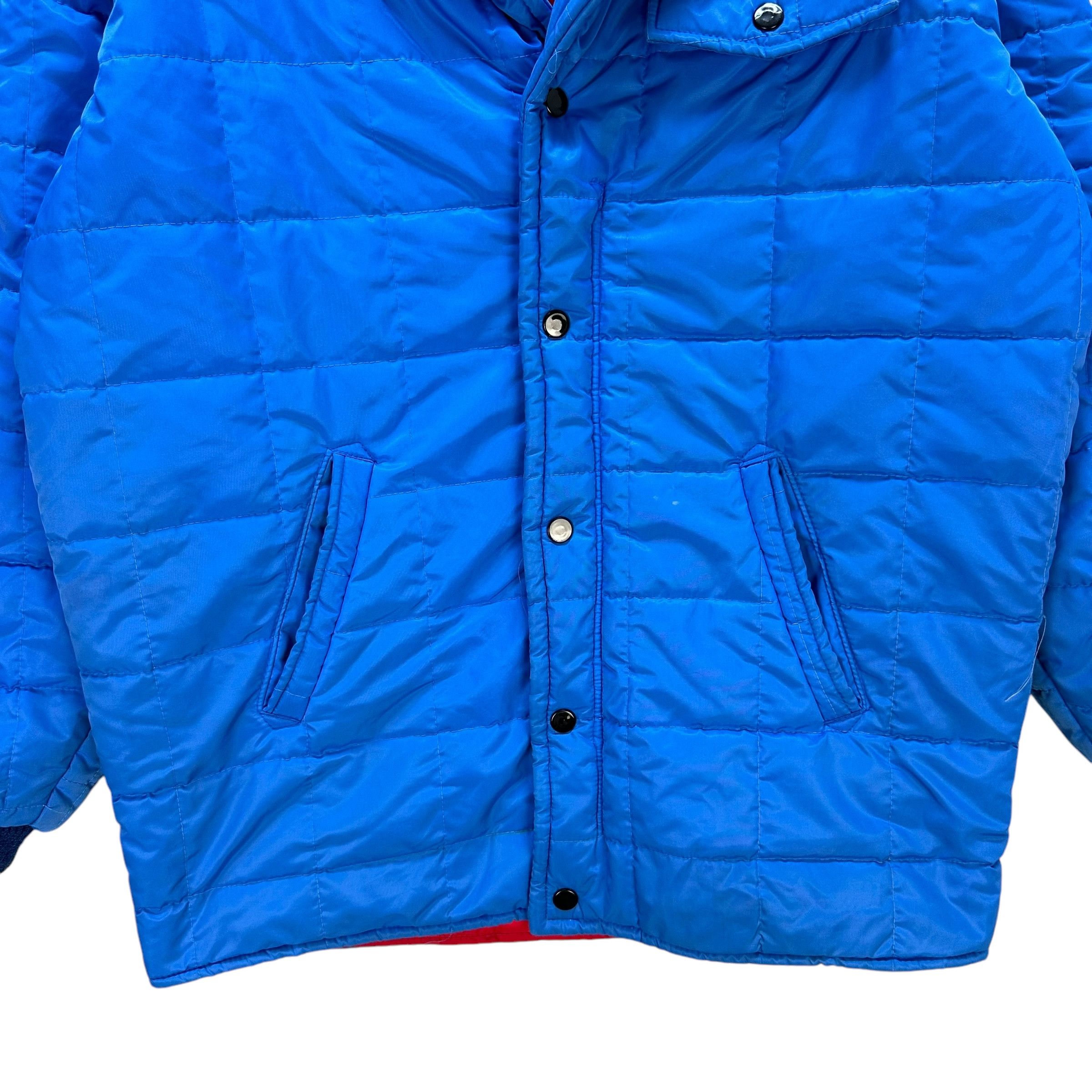 Japanese Brand Vintage 80's Blue Puffer Jacket TEAM SCCN Big Logo #A75-1801 Size US L / EU 52-54 / 3 - 8 Thumbnail