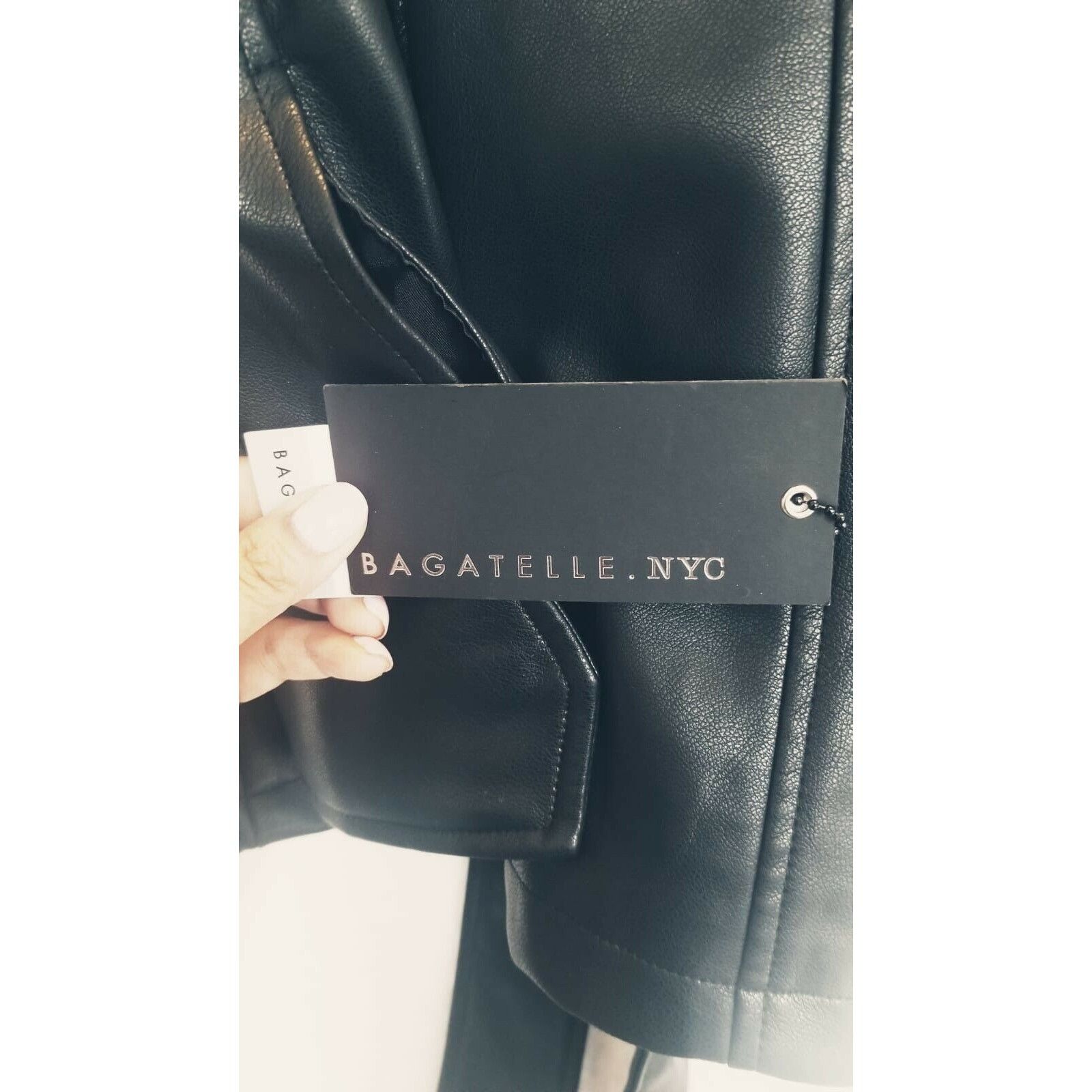 Other Bagatelle Faux Leather Utility Jacket Women's S Black Belted Size S / US 4 / IT 40 - 6 Thumbnail