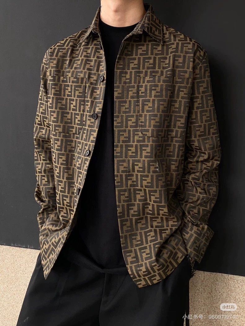 Fendi Fendi FF shirt collar full print jacket Size US XS / EU 42 / 0 - 8 Thumbnail