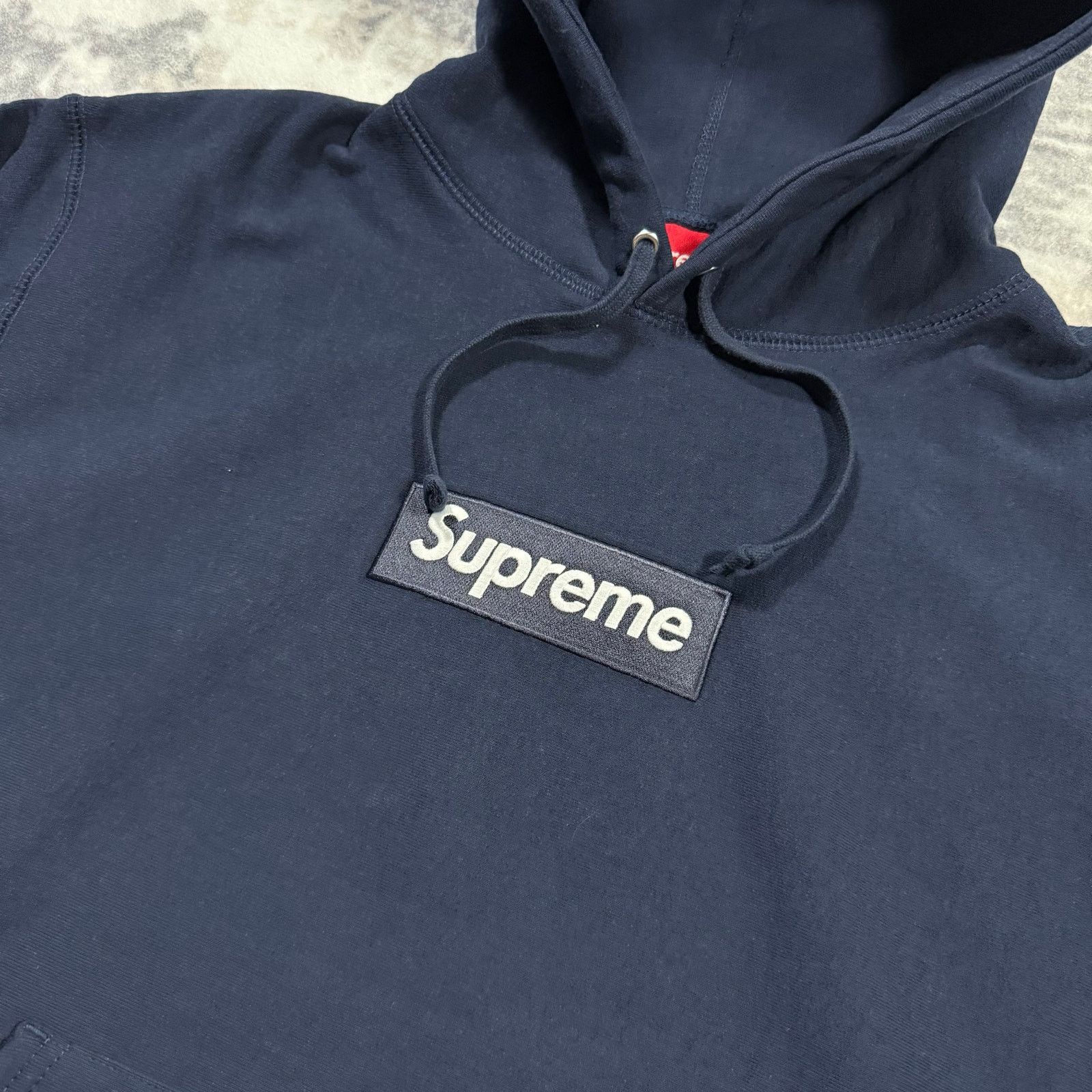 Supreme Authentic Supreme Navy Box Logo Hoodie M NEW Size US M / EU 48-50 / 2 - 2 Thumbnail