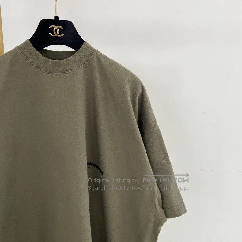 Balenciaga Balenciaga Green Letter Logo Printed Loose Round Neck Shor Size US M / EU 48-50 / 2 - 3 Thumbnail