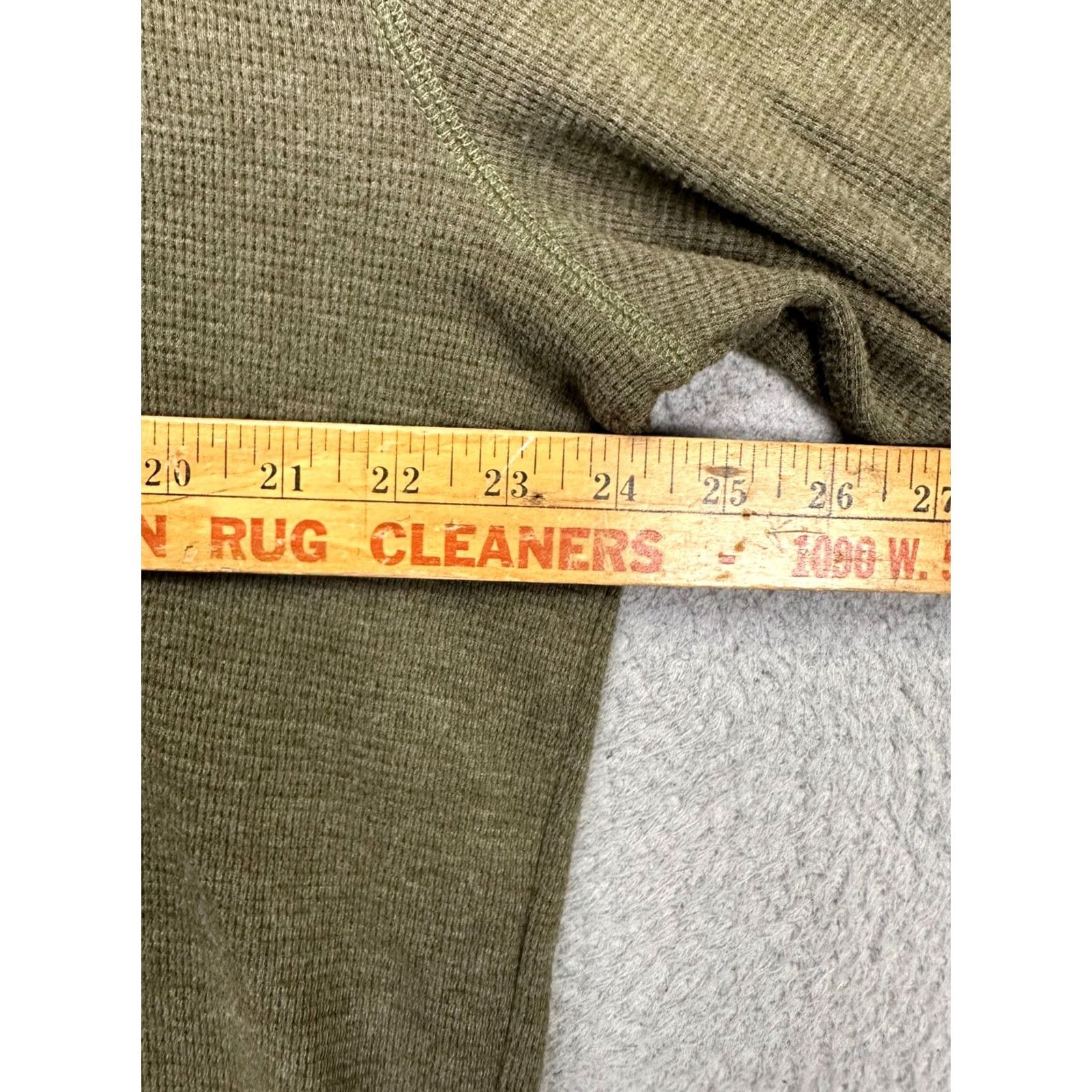 Vintage VINTAGE American Eagle Hoodie Shirt Mens Medium Green Thermal Henley Drawstring Public? Size US M / EU 48-50 / 2 - 7 Thumbnail