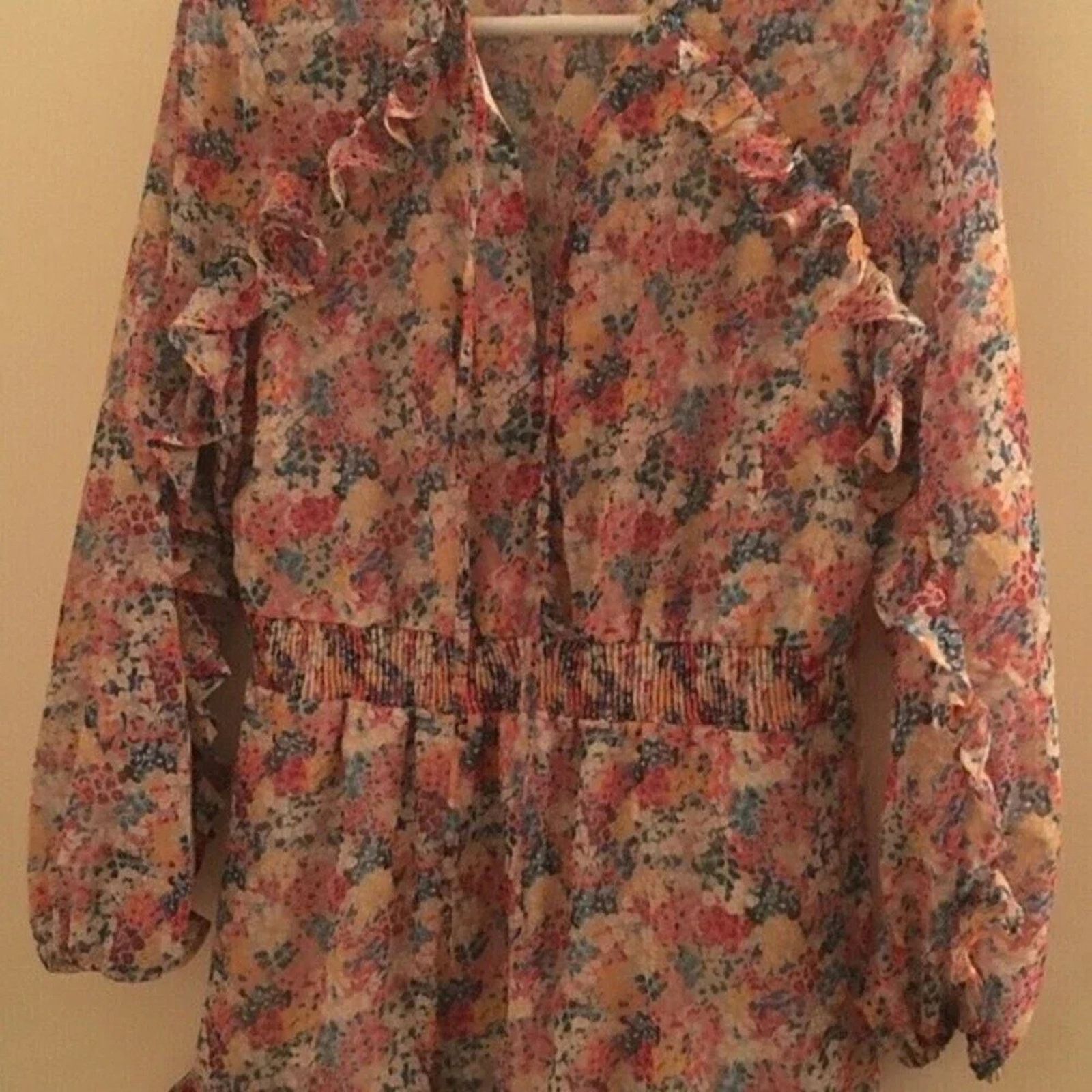 Zara Zara Flowered Ruffled dress, size Medium Size M / US 6-8 / IT 42-44 - 1 Thumbnail