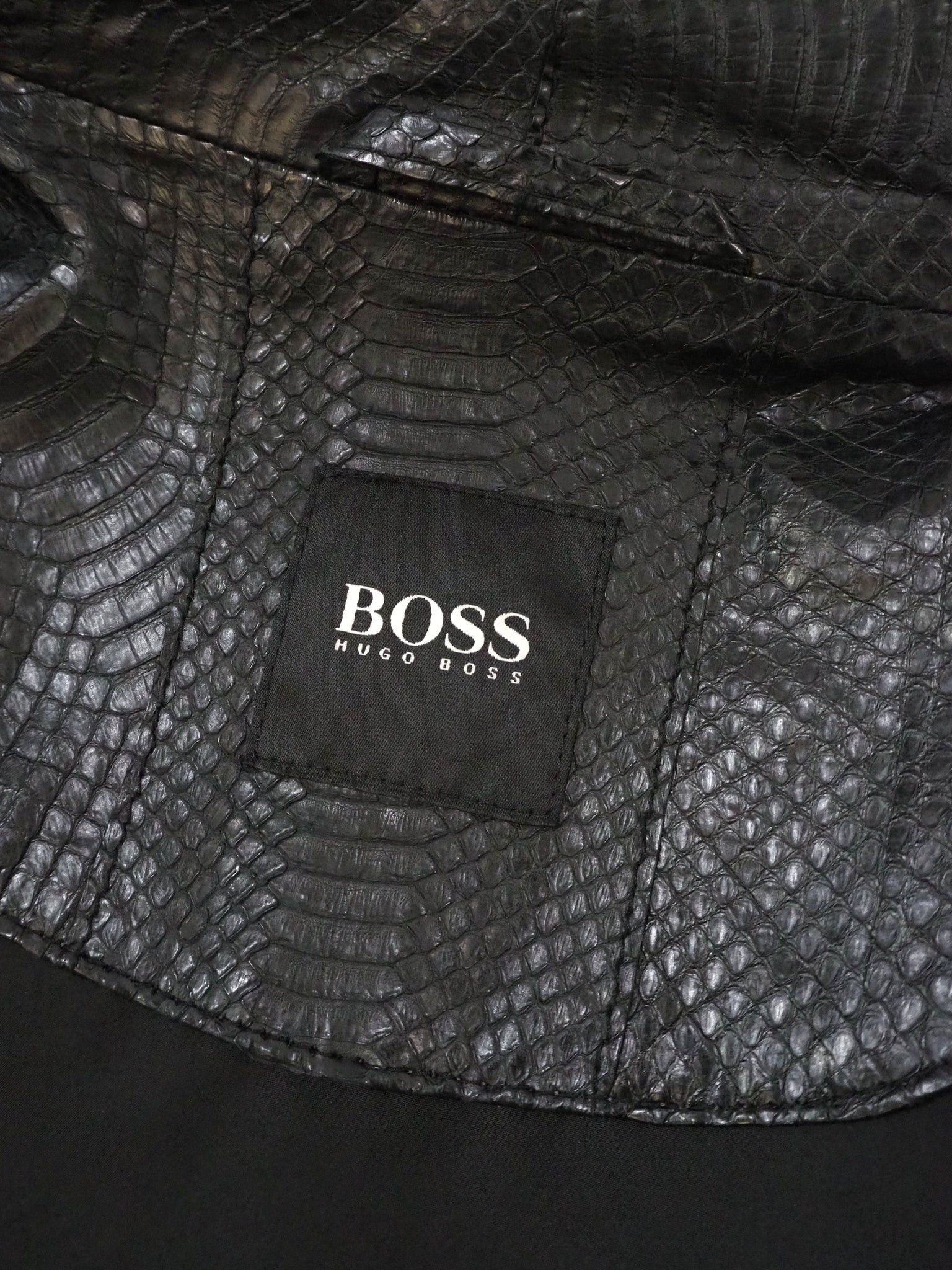 Hugo Boss Hugo Boss Black Snakeskin Leather Jacket $3950 Size US M / EU 48-50 / 2 - 3 Thumbnail