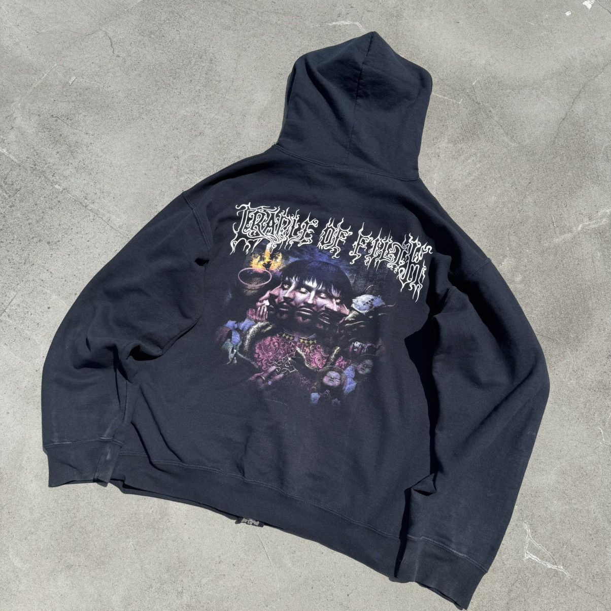 Band Tees Vintage Zip CRADLE OF FILTH GODSPEED THUNDER Metal Hoodie Size US M / EU 48-50 / 2 - 10 Thumbnail