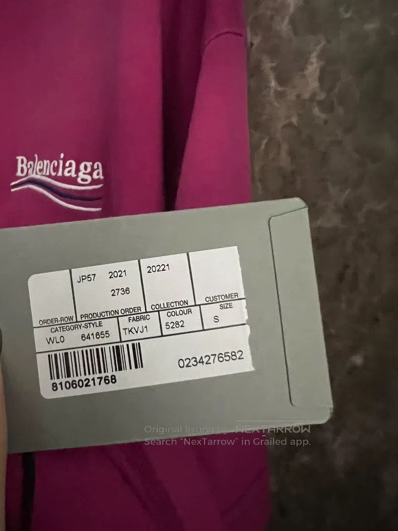 Balenciaga Balenciaga Fuchsia Coke Embroidered Short Sleeve S Size US S / EU 44-46 / 1 - 6 Thumbnail