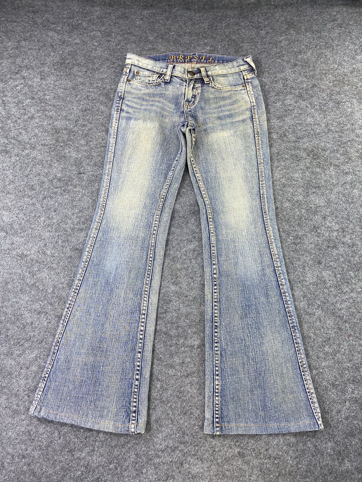 Japanese Brand Brappers Blue Wash Flared Jeans - J1131 Size 28" / US 6 / IT 42 - 2 Thumbnail