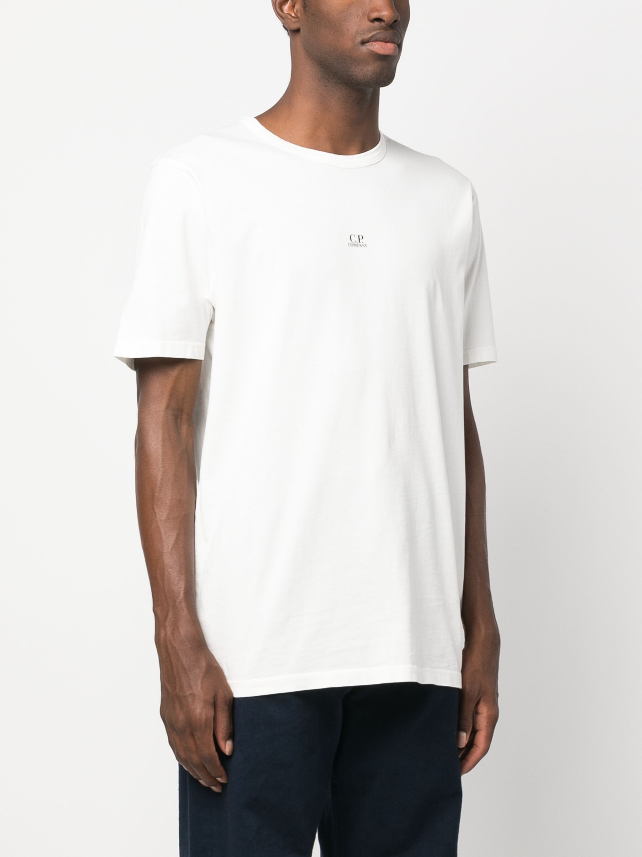 C.P. Company o1y1224 Logo Crewneck T-Shirt in White Size US XS / EU 42 / 0 - 3 Thumbnail
