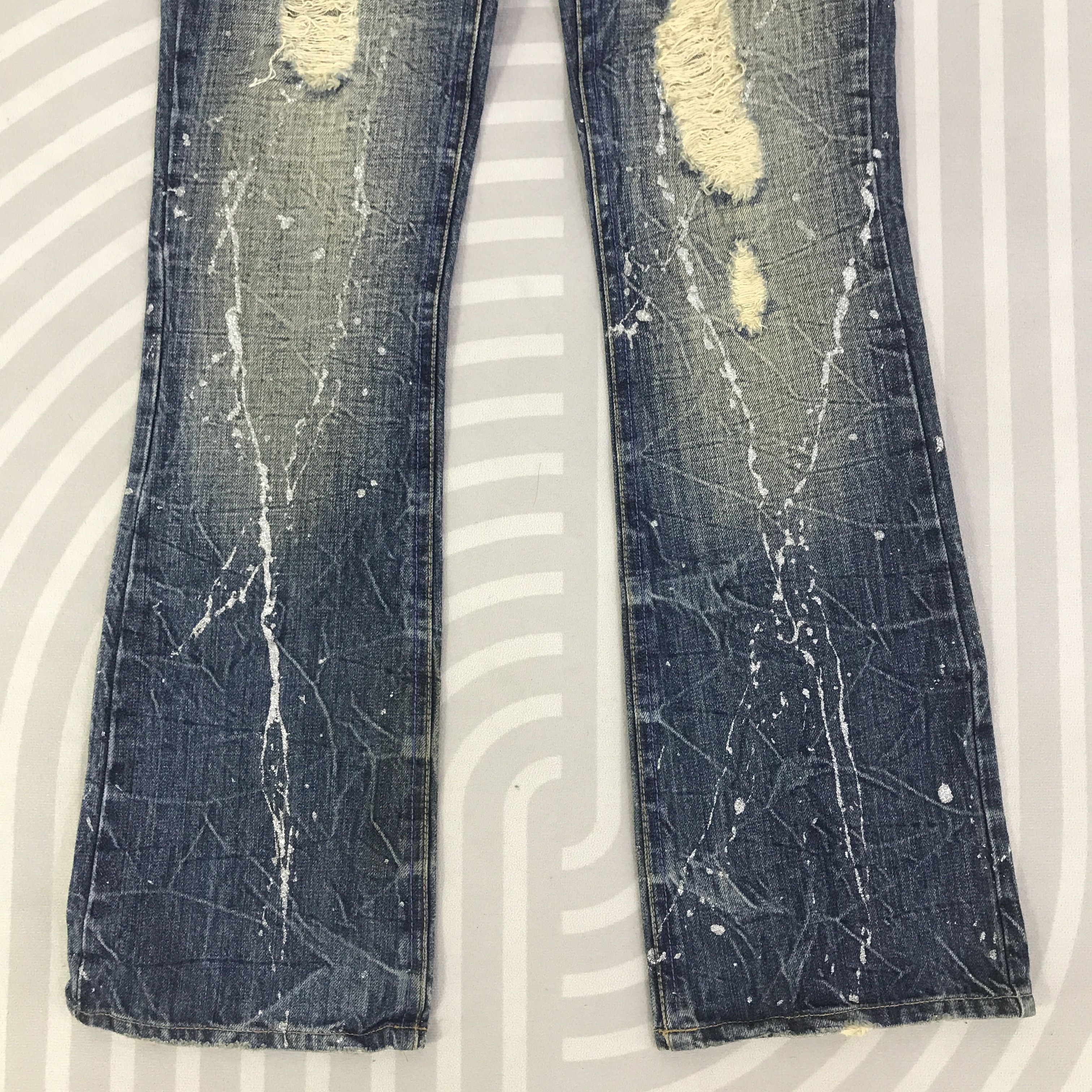 Japanese Brand Midas Explosion Distressed punk Bootcut pants K130B18 Size US 29 - 3 Thumbnail