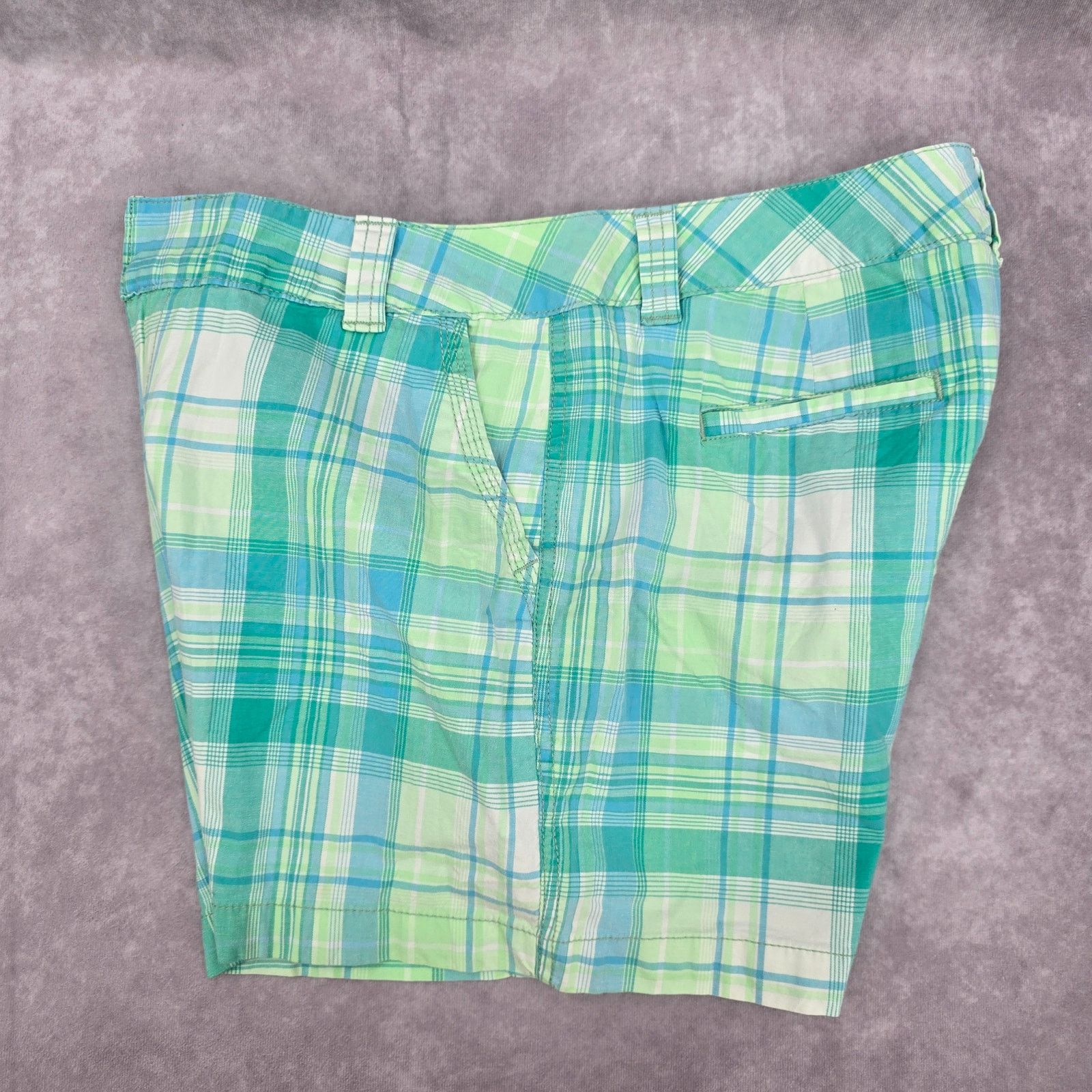 Other St Johns Bay Blue Plaid Bermuda Stretch Shorts Cotton 14 Size 36" / US 14 / IT 50 - 3 Thumbnail