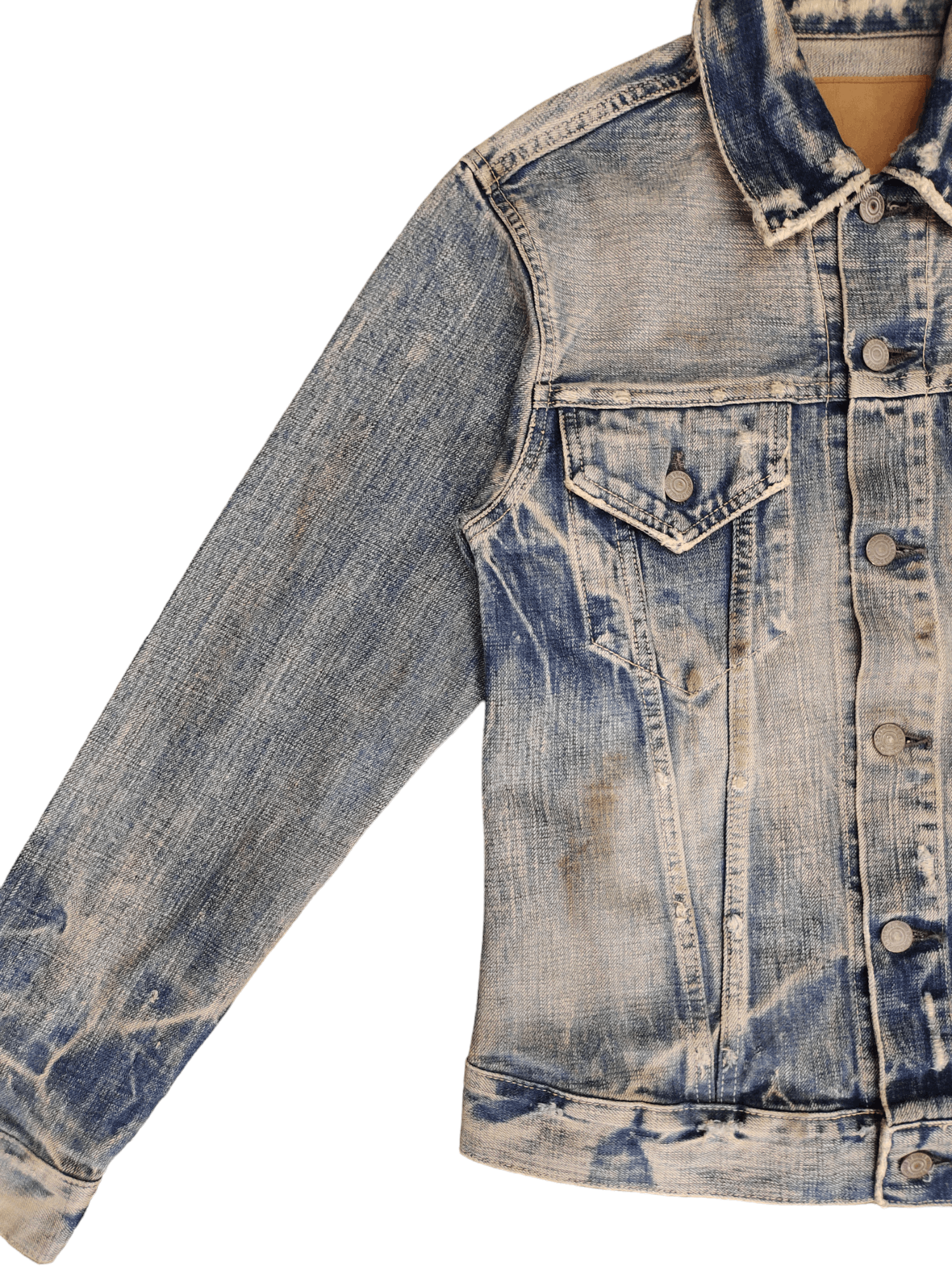 Number (N)ine × Undercover 1990s Spellbound Clawmark Distress Faded Denim Jacket Size US S / EU 44-46 / 1 - 5 Thumbnail