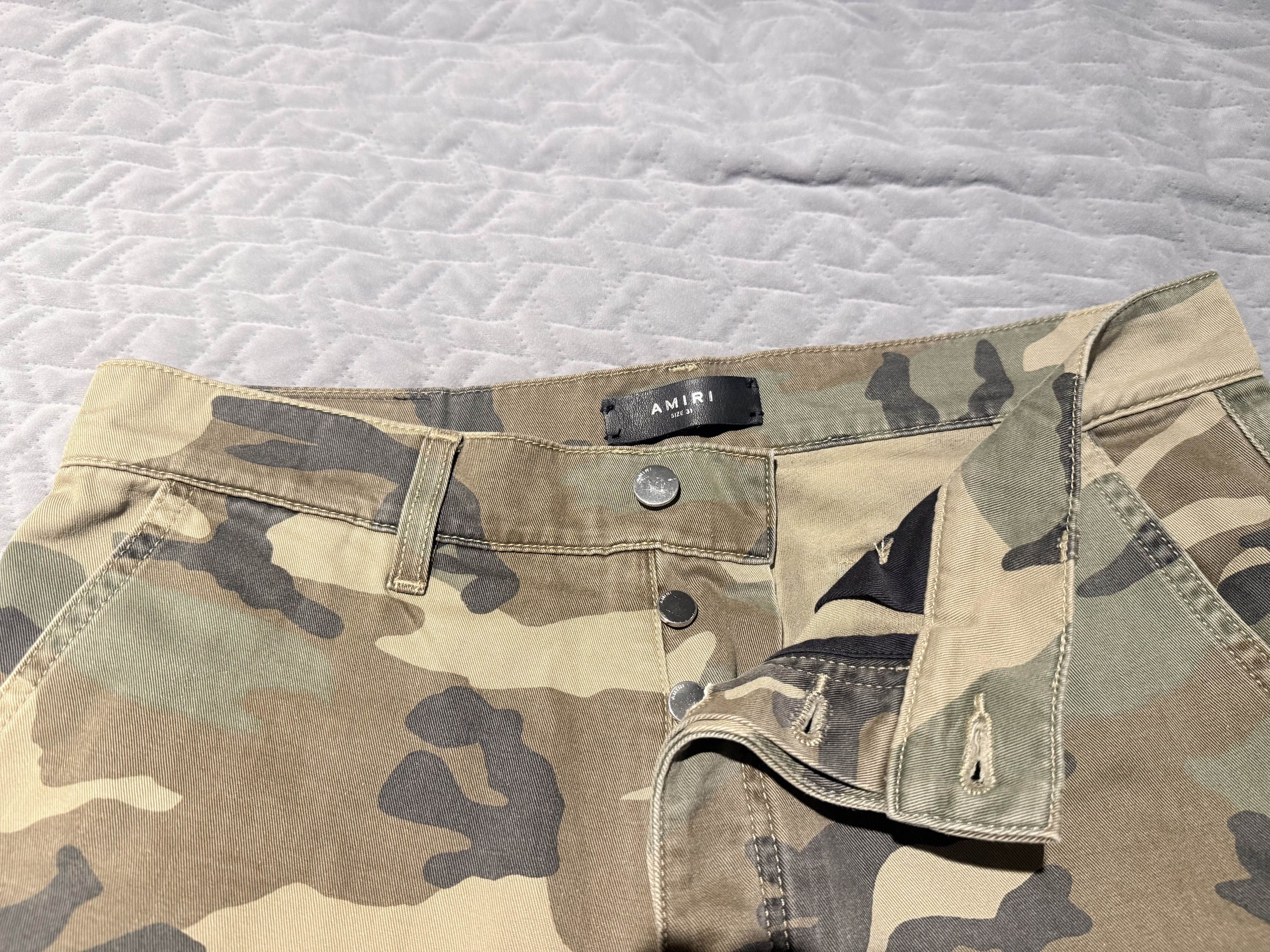 Amiri AMIRI Camo Cargo Pants – Size 31 – Multi Pocket Military Size US 31 - 3 Thumbnail