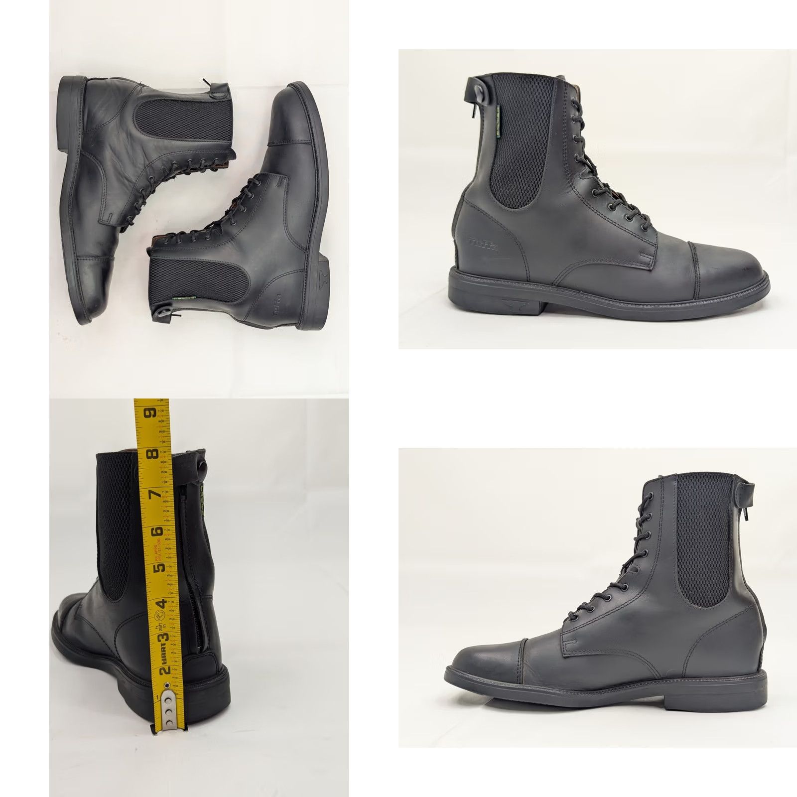 Vintage Tuffa Dartmoor Easy Boots Women 41 Black Nubuck Leather Lace Up Leather Outsole Cap Toe Ankle Riding Boot Mens Womens Size US 10 / IT 40 - 8 Thumbnail