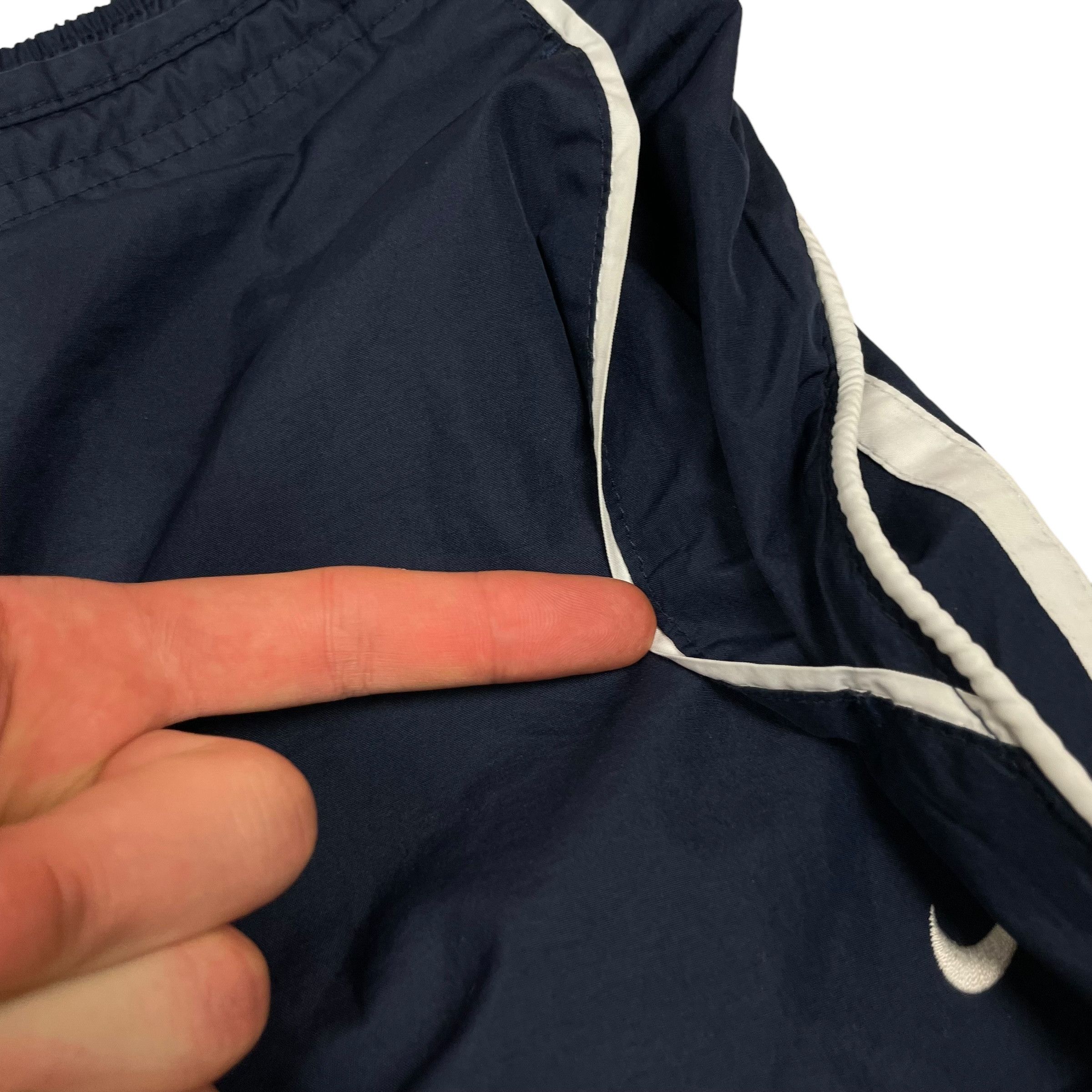 Nike Nike Men Navy High-Rise Ankle Zip Straight Track Pants Small Size US 30 / EU 46 - 6 Thumbnail