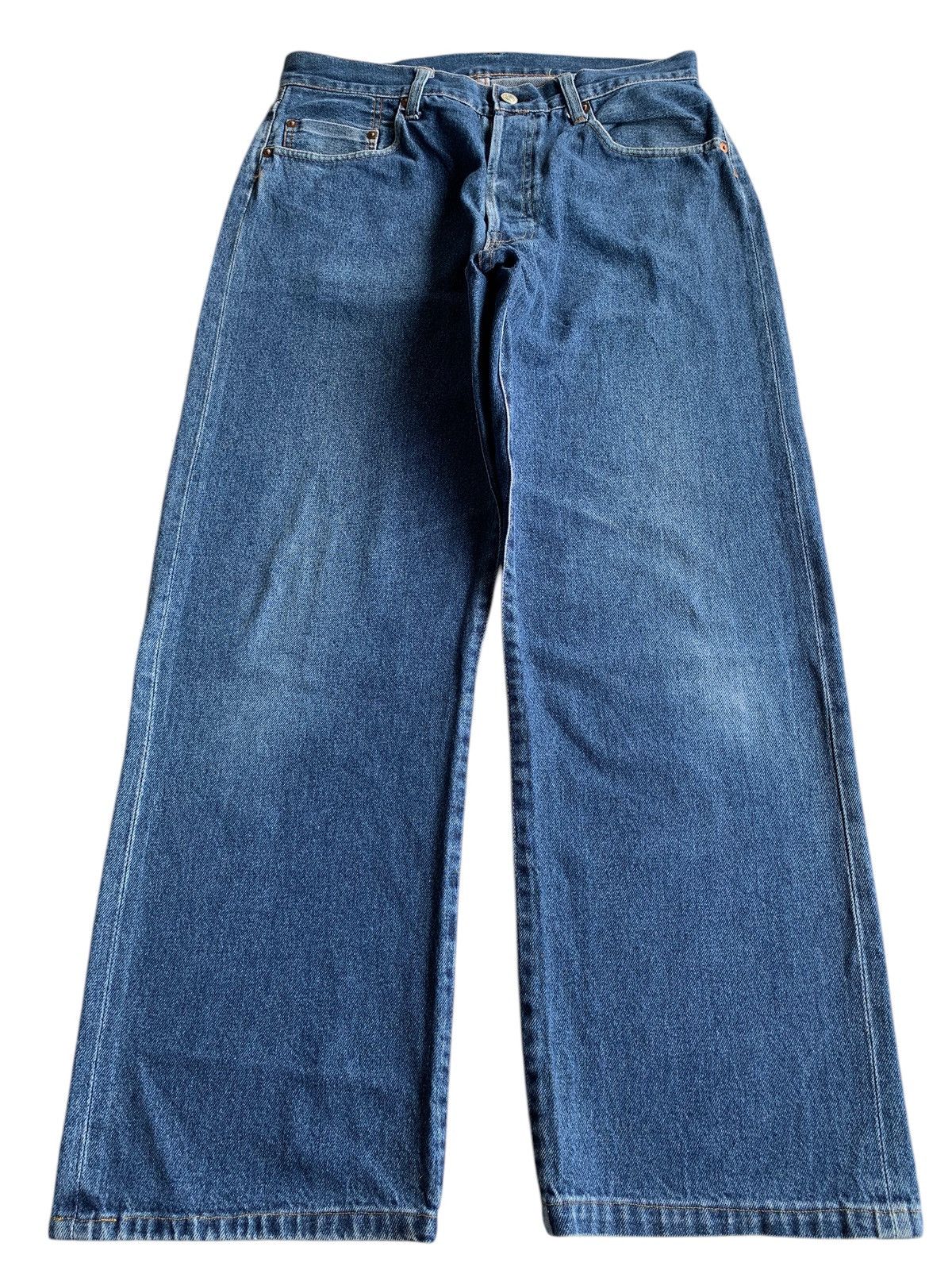 Japanese Brand × Jean DENIM EXCHANGE SELVEDGE BAGGY BUTTON FLY JAPANESE DENIM Size US 32 / EU 48 - 2 Thumbnail