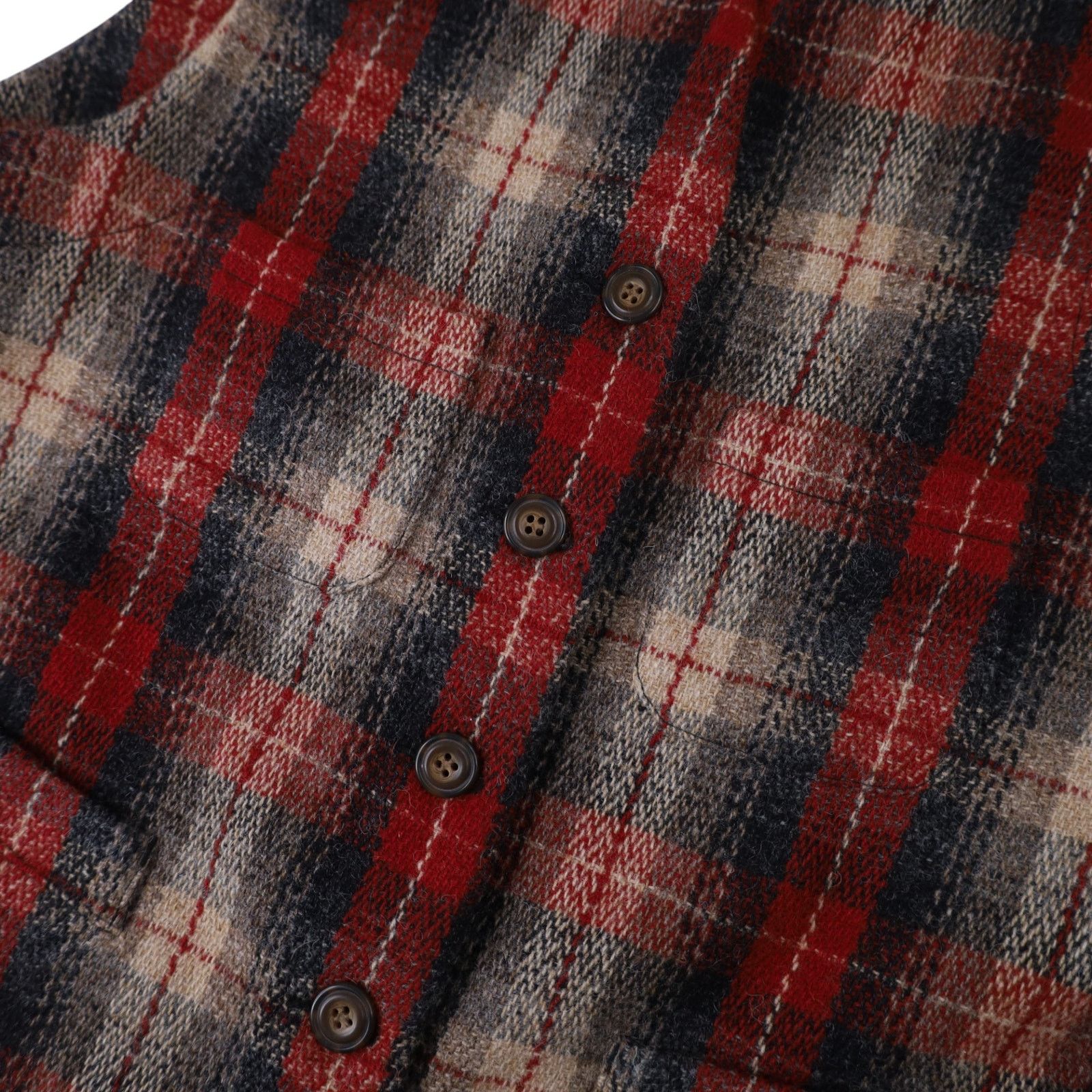Eddie Bauer × Vintage Vintage Eddie Bauer Legends Shadow Plaid Wool Vest Size L / US 10 / IT 46 - 4 Thumbnail