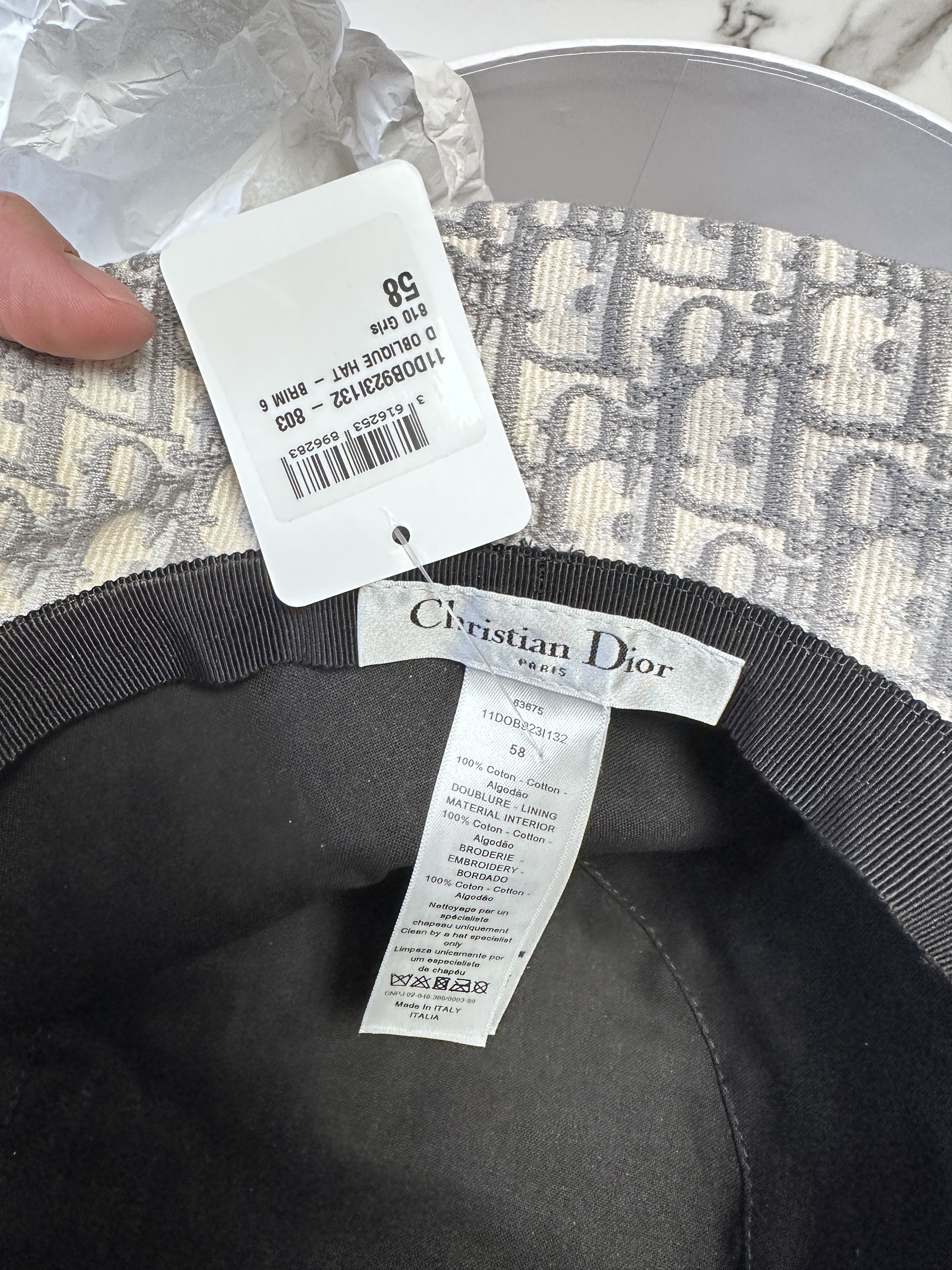 Dior Dior D-OBLIQUE SMALL BRIM BUCKET HAT Size ONE SIZE - 4 Thumbnail