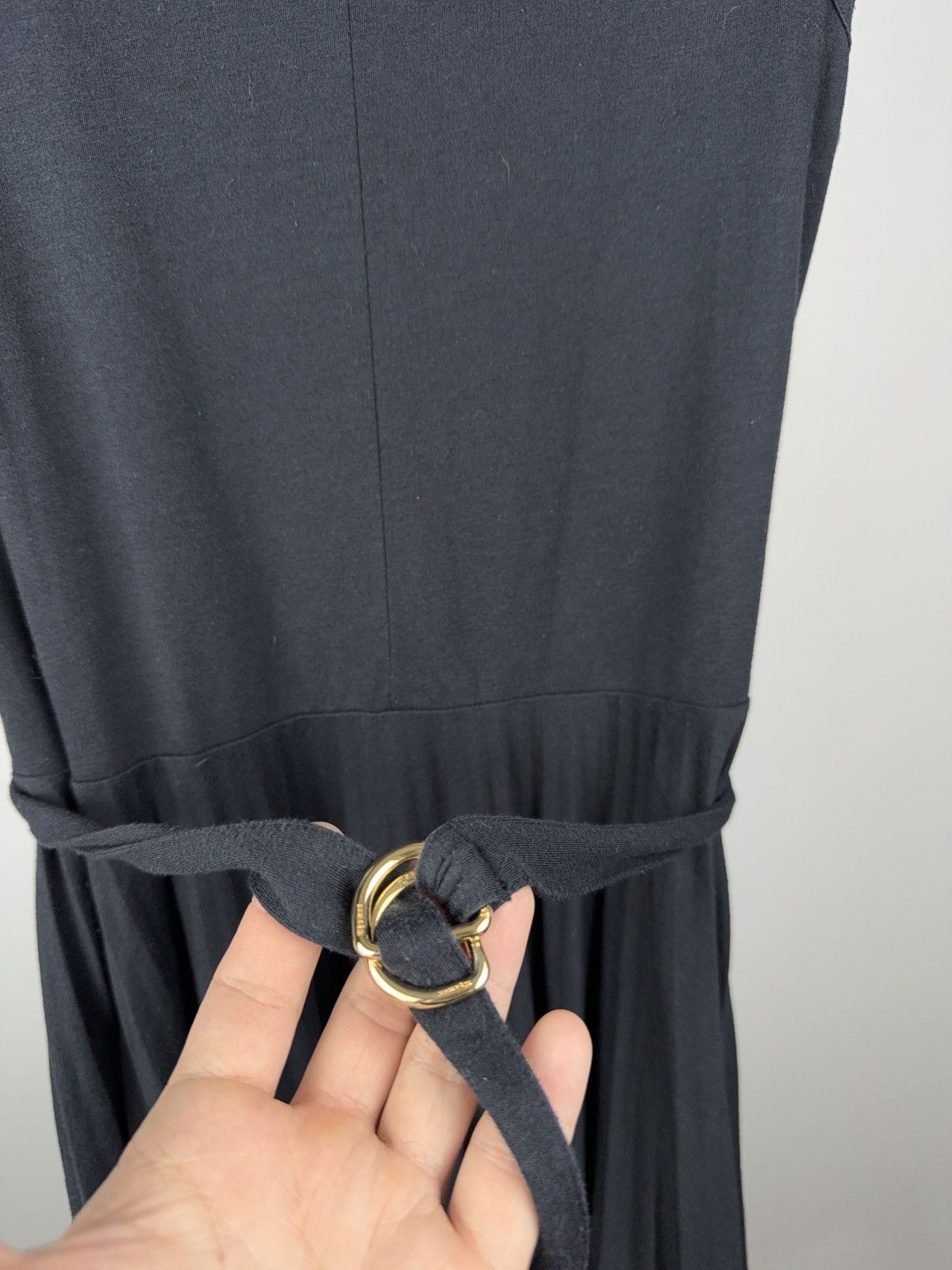 Burberry Vintage 00s Luxury Thomas Burberry Blue Sexy Dress Retro Size M / US 6-8 / IT 42-44 - 4 Thumbnail