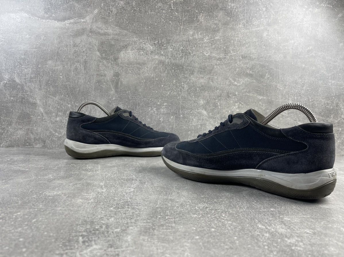 Prada × Vintage Prada Vintage Suede/Leather Navy Sneakers Shoes Size US 8.5 / EU 41-42 - 5 Thumbnail