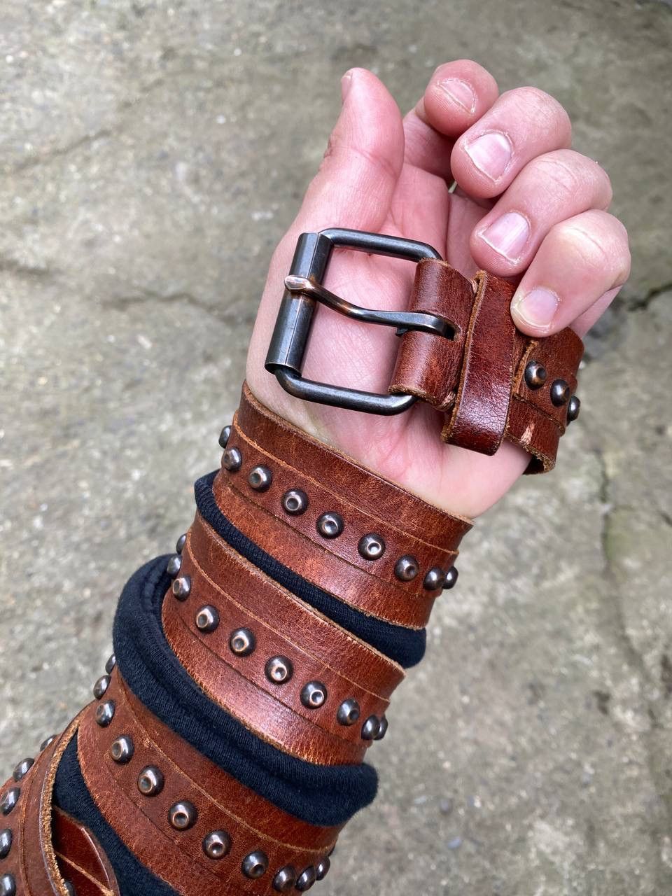 Japanese Brand Faded Rhinestones vintage distressed y2k belt Size ONE SIZE - 2 Thumbnail