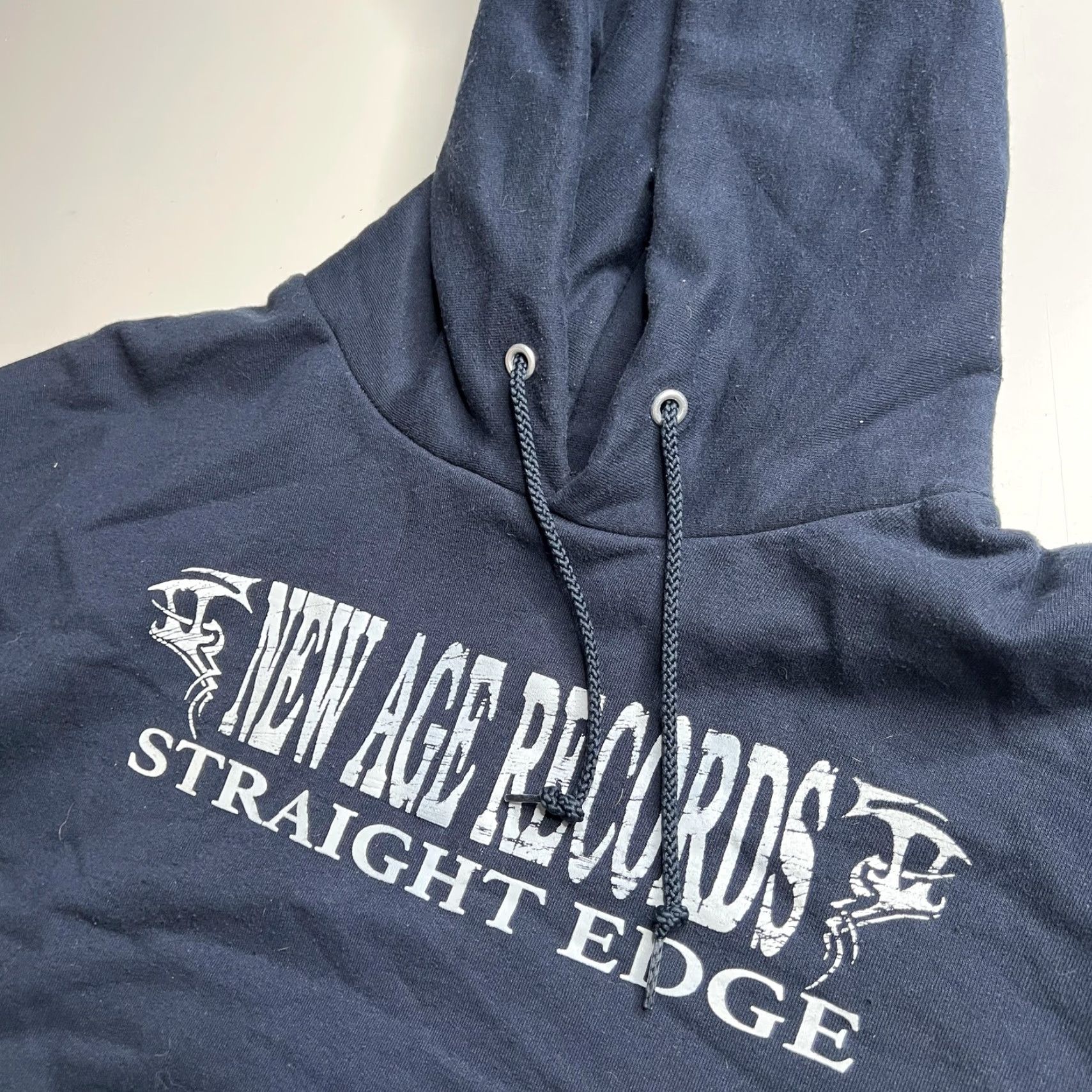 Champion Champion Hoodie Mens 3XL Blue Fleece New Age Records Straight Edge Punk Rock Graphic Print Size US XXL / EU 58 / 5 - 2 Thumbnail