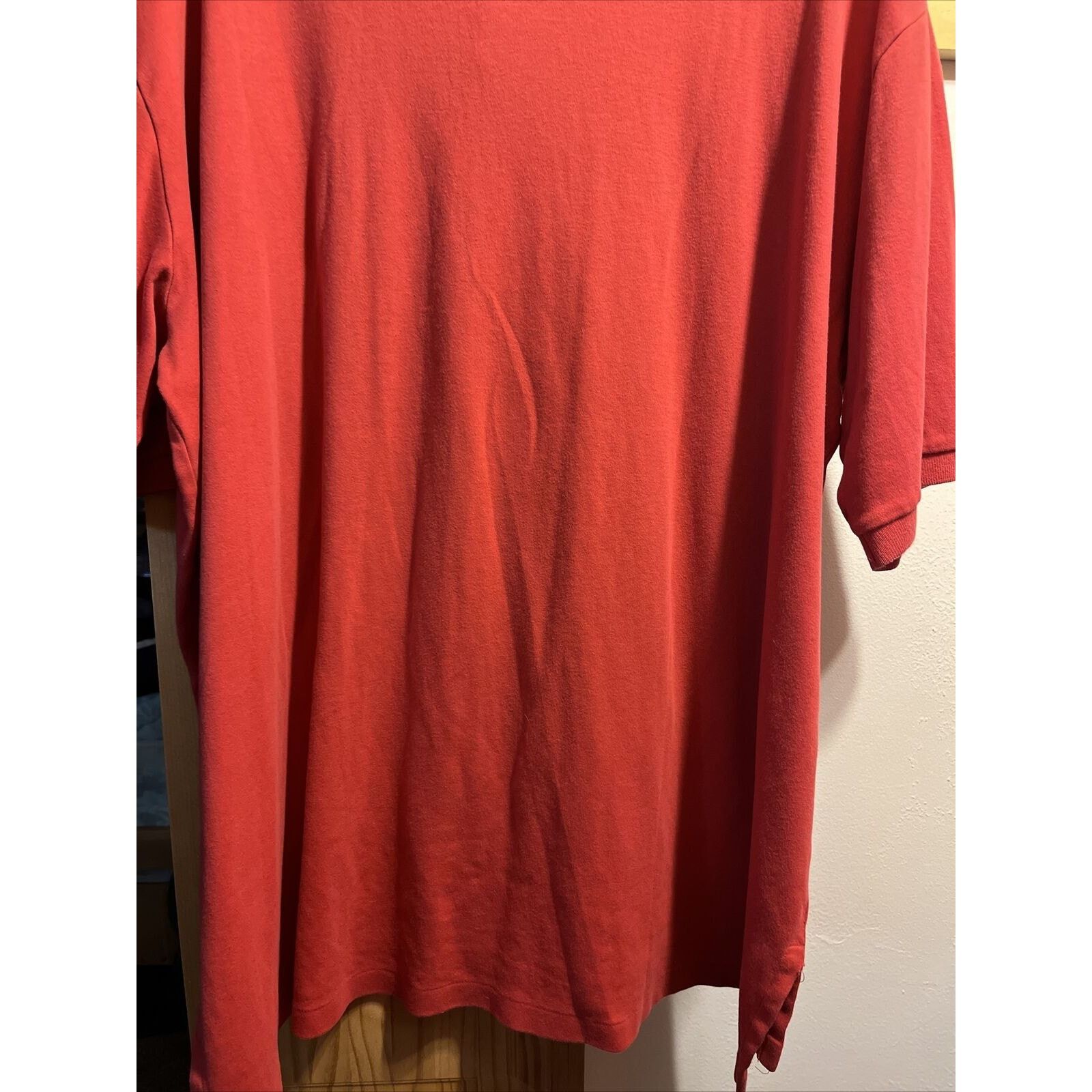 Polo Ralph Lauren Polo Ralph Lauren Men XXLT Red 1/4 Button Cotton Polo Shirt Size US XXL / EU 58 / 5 - 14 Thumbnail
