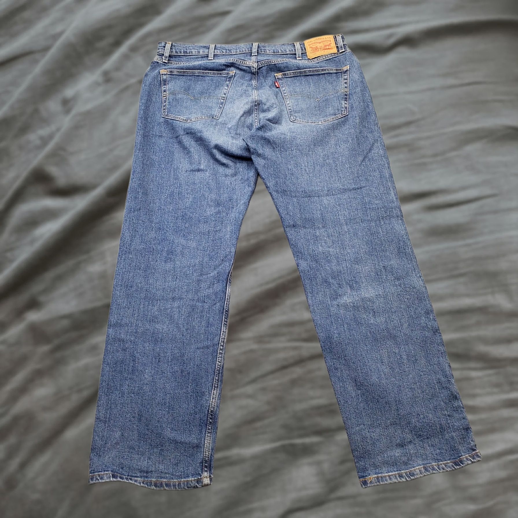 Levi's Levi's 505 Baggy Jeans Mens 38x32 Blue Denim 5-Pockets Straight Leg High Rise Jeans Size US 38 / EU 54 - 1 Thumbnail
